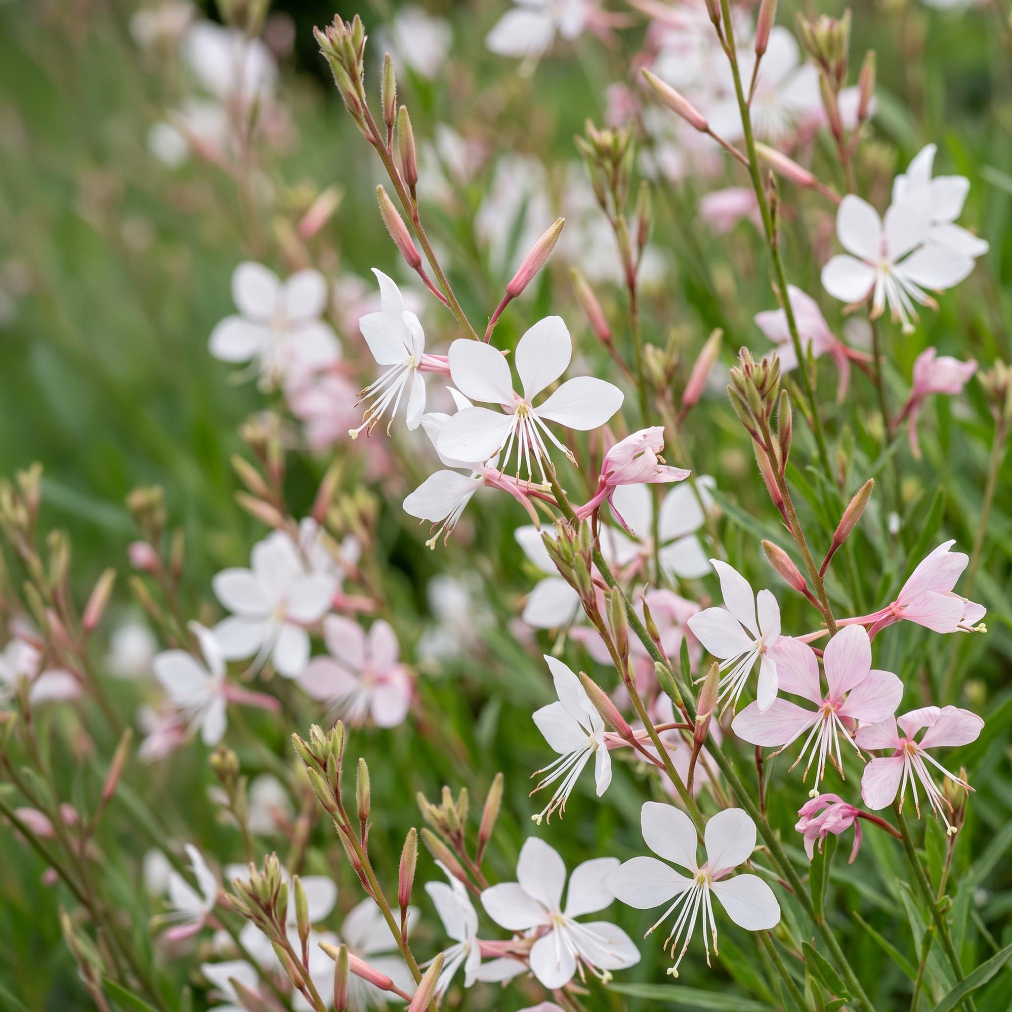 Vasteplant - Gaura lindh. Whirling Butterflies - Prachtkaars - Bijen- en vlinderlokkers - Wit - 1 Plant - Pot 11cm - Hoogte 15-25cm