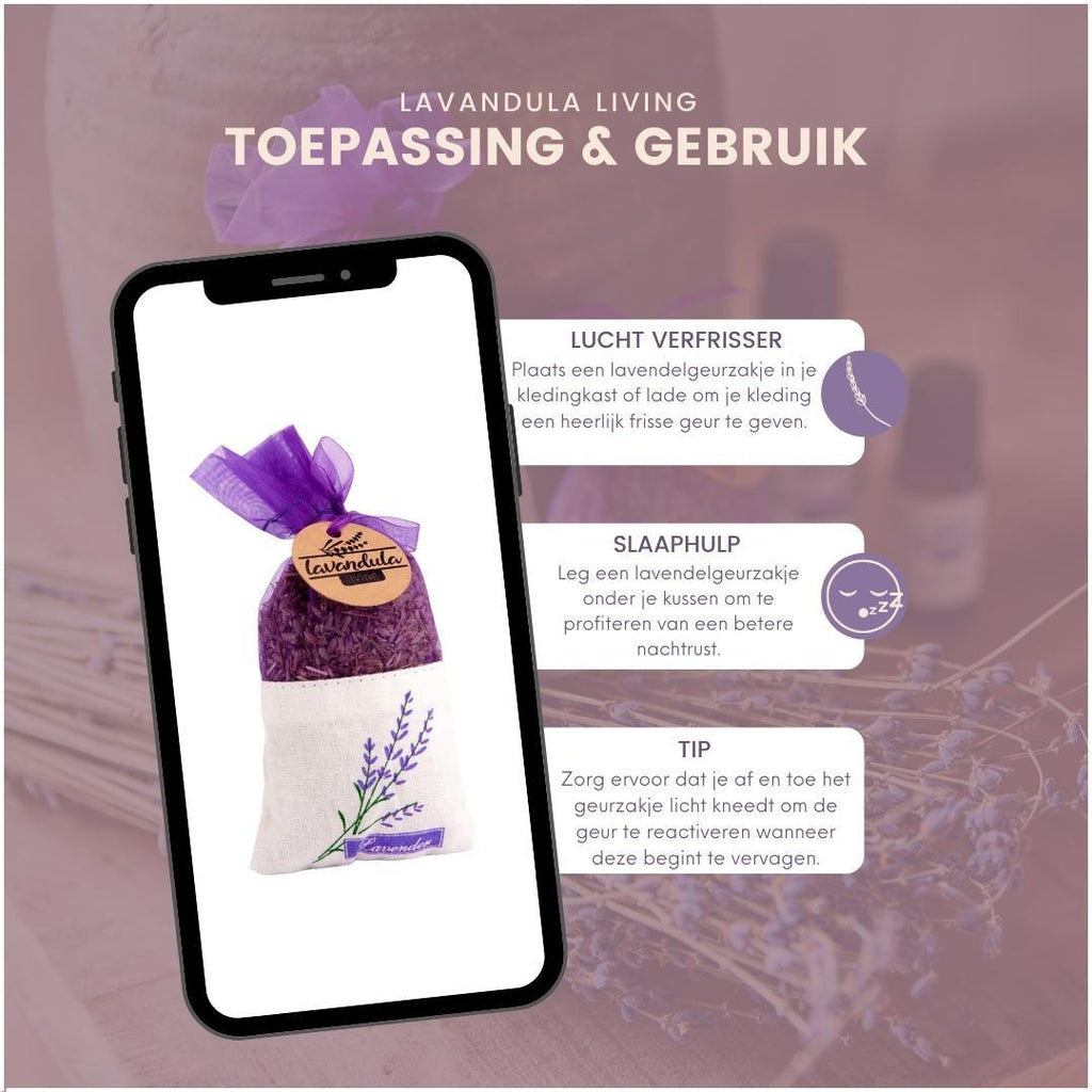 5 stuks Premium Lavendel geurzakjes - 5 x 20 gram
