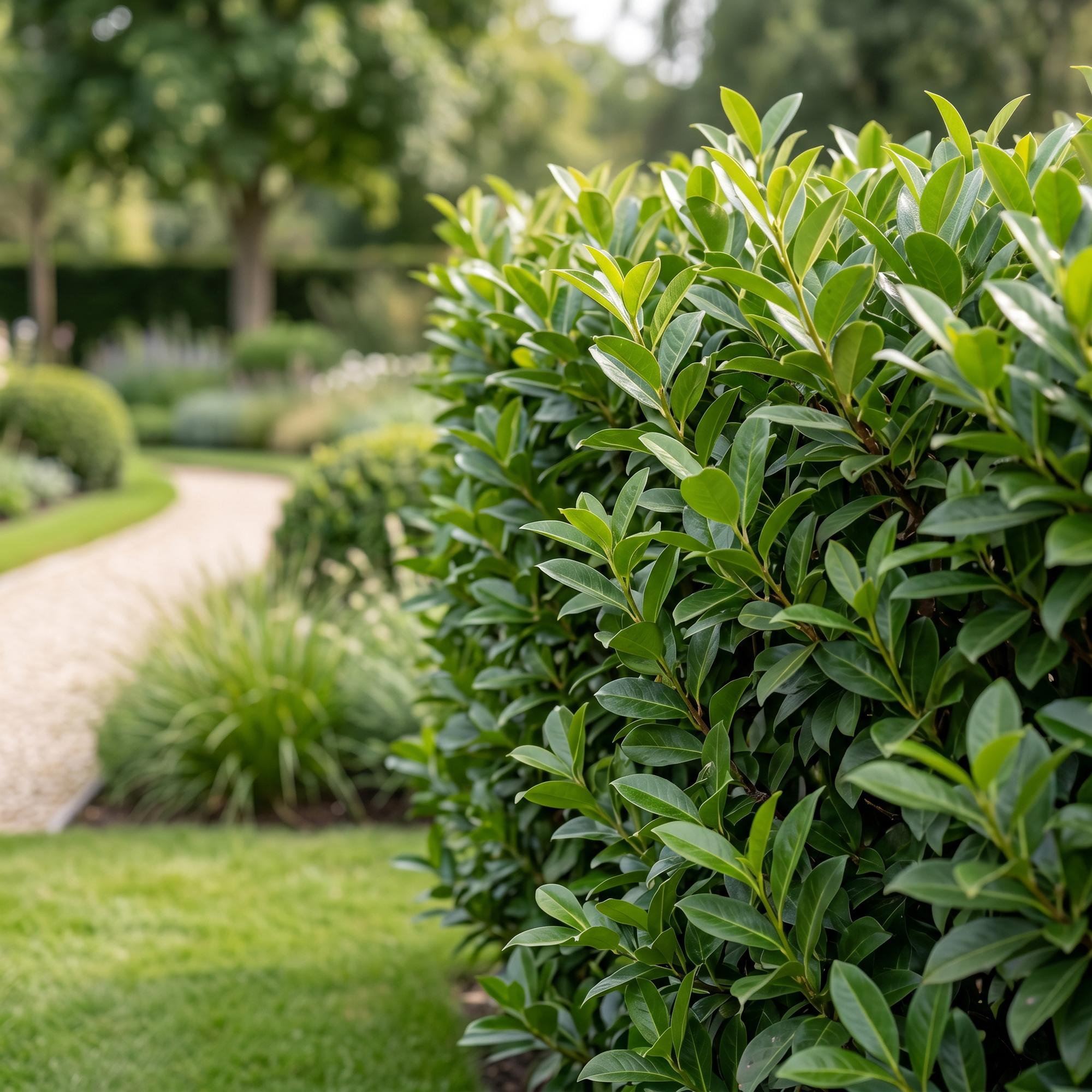 16x Prunus laur. Caucasica - Laurierkers - Haagplanten - Groenblijvend - Groen - Pot 9cm - Hoogte 25-35cm