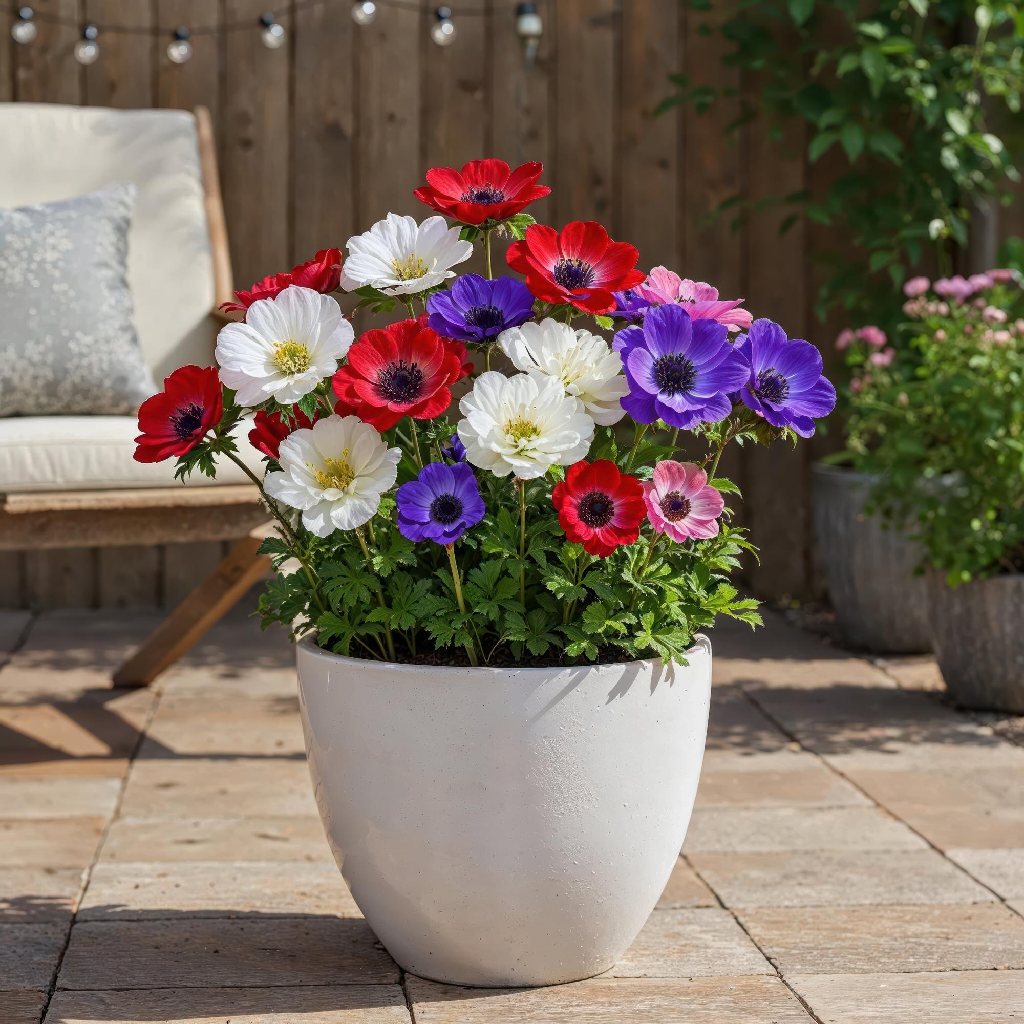 Bloembollen - Anemone de Caen mix - Diversen Kleuren - 30 stuks - Bolmaat 5/6 - XXL Pack