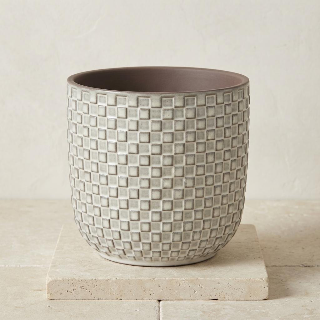 Pot relief wit D13,5