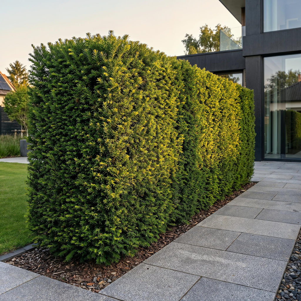8x Taxus baccata - Venijnboom - Haagplanten - Groenblijvend - Groen - Pot 9cm - Hoogte 20-30cm