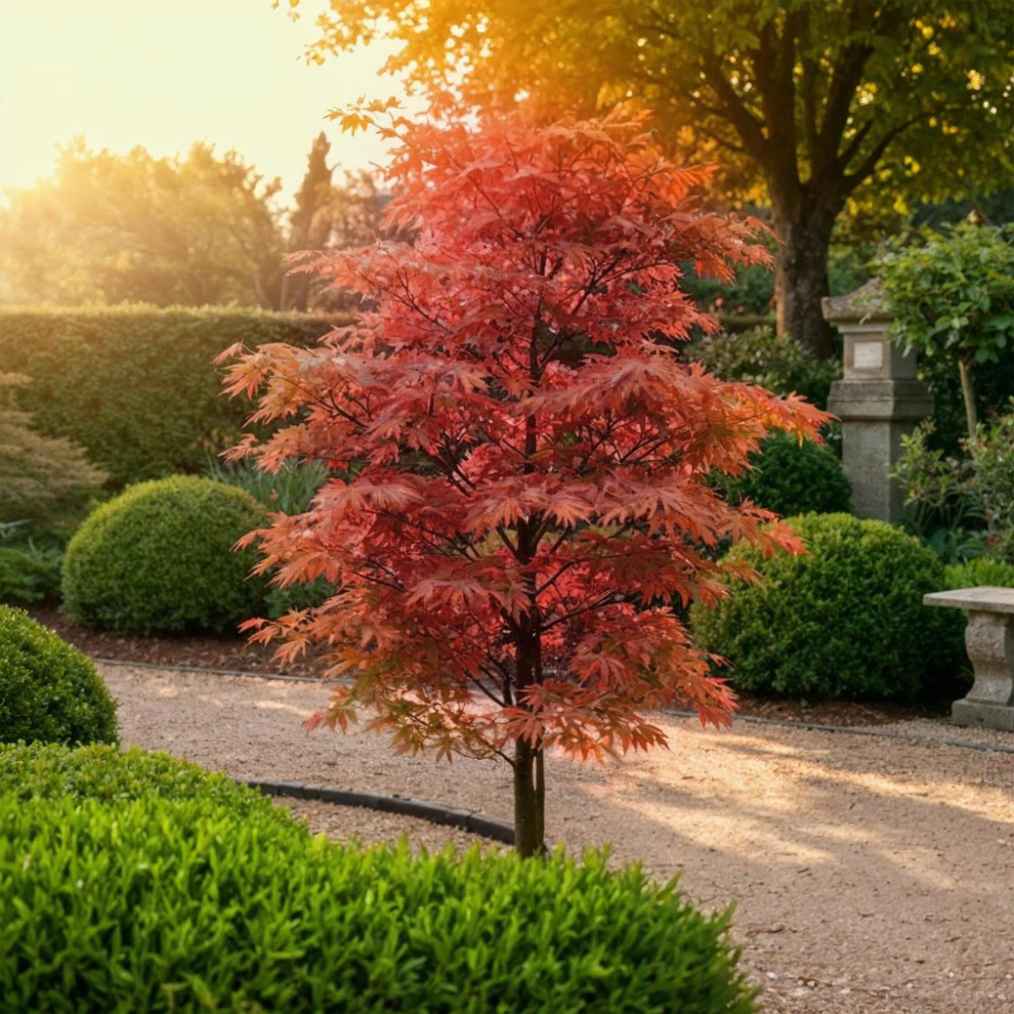Tuinplant - Acer palmatum Beni-maiko - Rood - 3 Planten - Bladverliezend - Weinig Onderhoud - Pot 12cm Hoogte 35cm