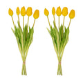 Tulpen boeket Geel - 10 stuks - 'Real Touch' Kunst tulpen - 42 cm (yellow)