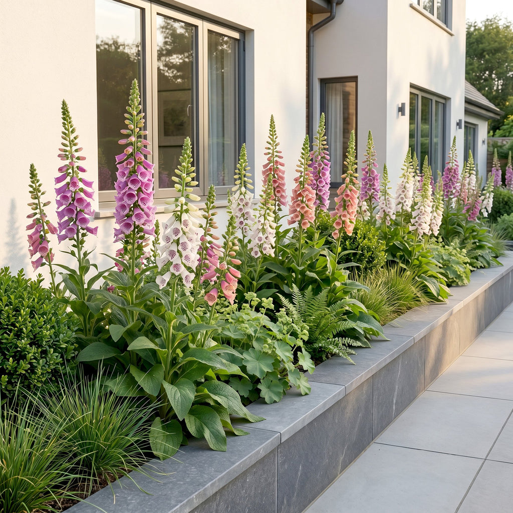 Vasteplant - Digitalis Tricolour - Vingerhoedskruid - Schaduw - Roze - Paars - Wit - 24 Planten - Pot 11cm - Hoogte 15-25cm