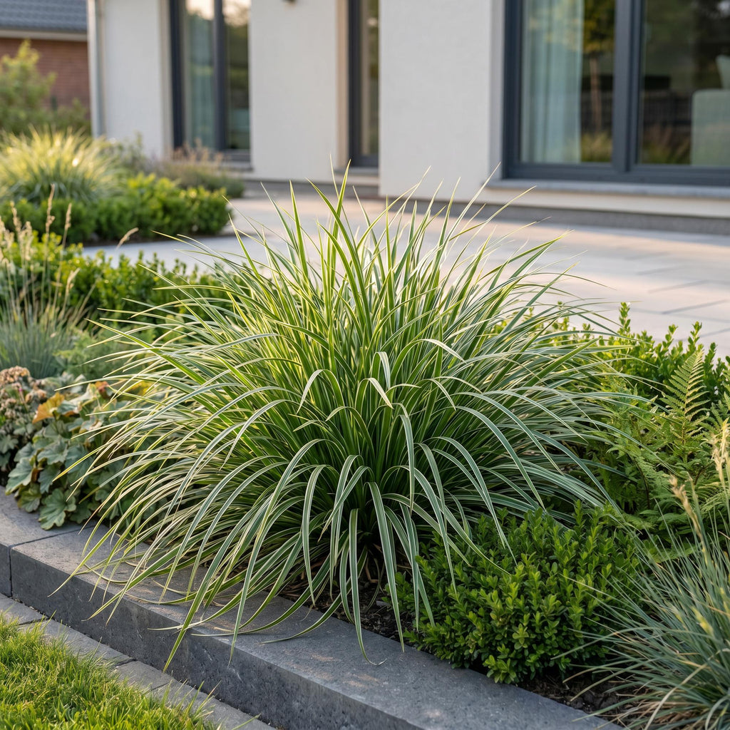 Grassen - Carex morrowii Ice Dance - Japanse Zegge - Groenblijvend - Creme-Groen - 6 Planten - Pot 11cm - Hoogte 15-25cm