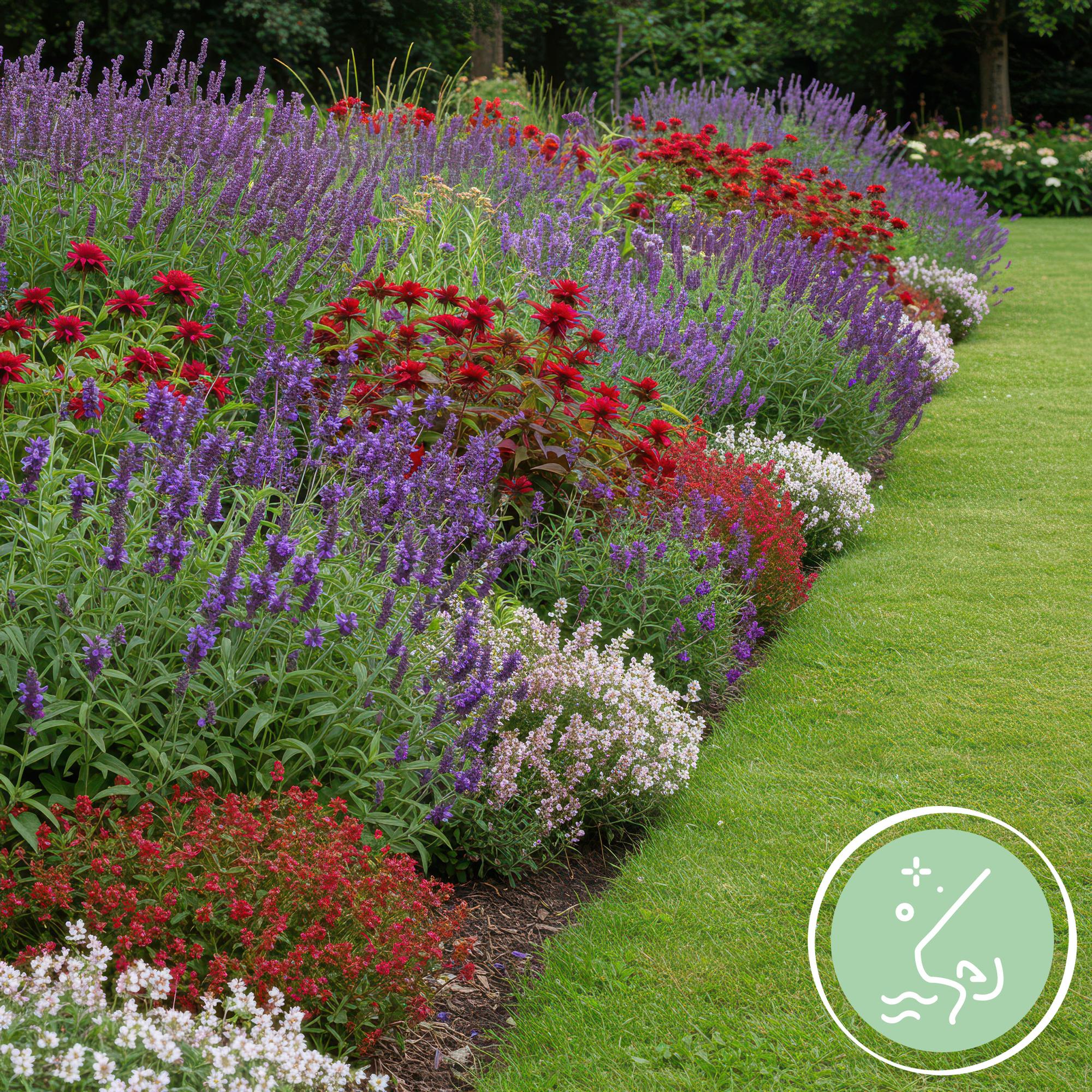 Borderpakket - Geurend - 24 Vaste planten - 3 m2 - Diversen kleuren - Weinig Onderhoud - Pot 11cm