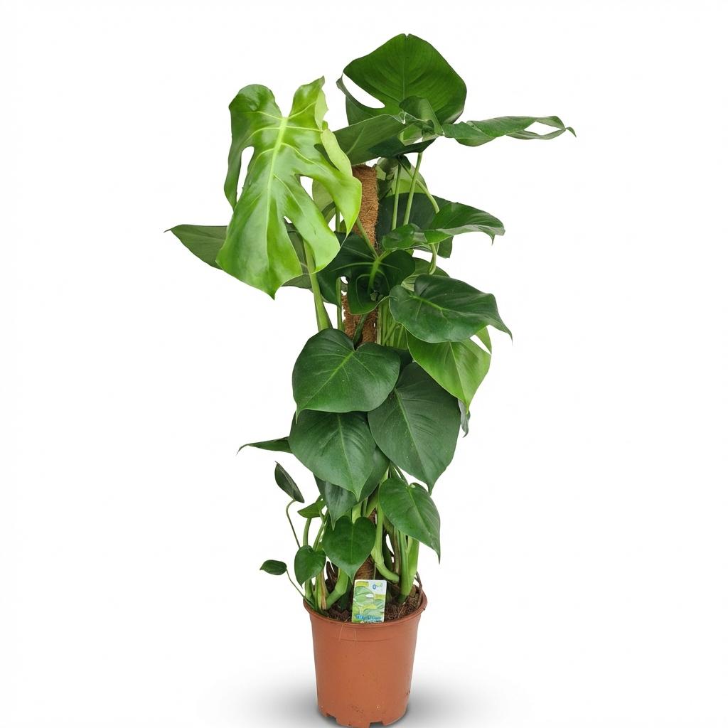 Kamerplant - Gatenplant - Monstera Deliciosa mosstok - Groen - Weinig onderhoud - 1 Plant - Pot 19cm - Hoogte 90cm
