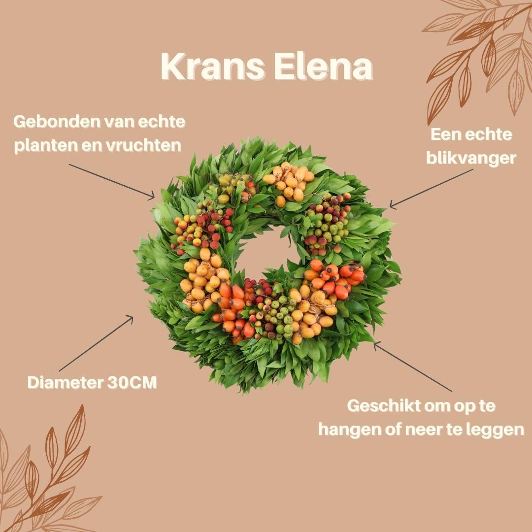 Echte krans Elena | Ø diameter 30 cm