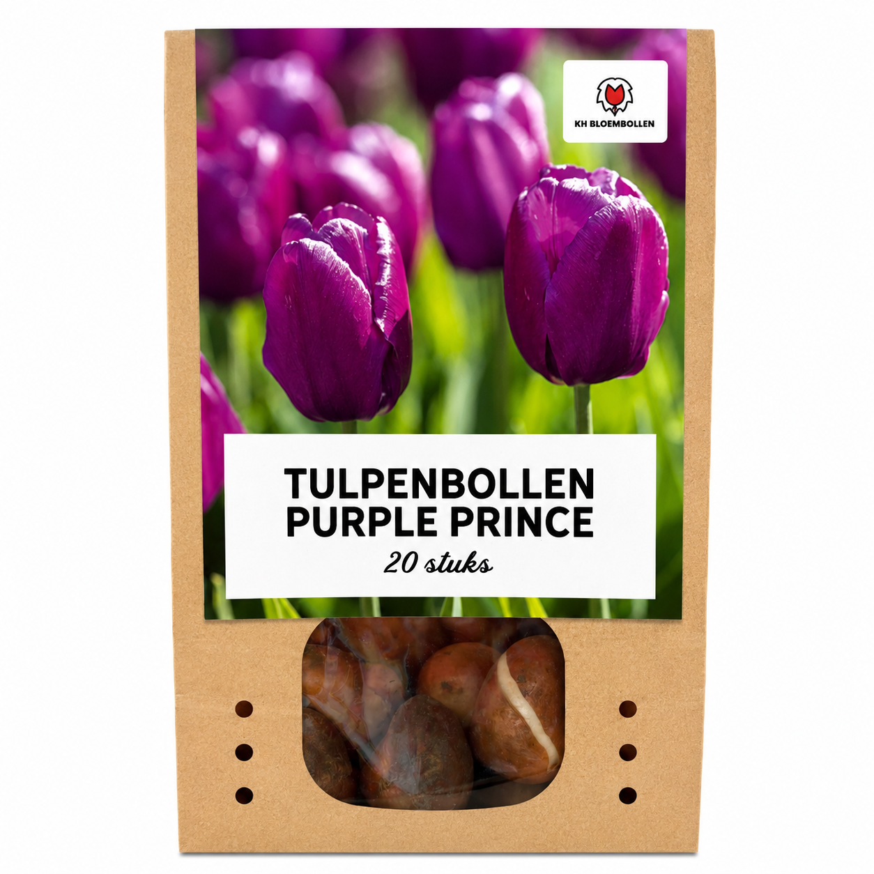 Tulpenbollen Purple Prince – 20 Stuks | KH Bloembollen® | Paars-Violet Tulp – Krachtig & Koninklijk – Voor Tuin of Pot – Maat 11/12 – Vers van de Teler