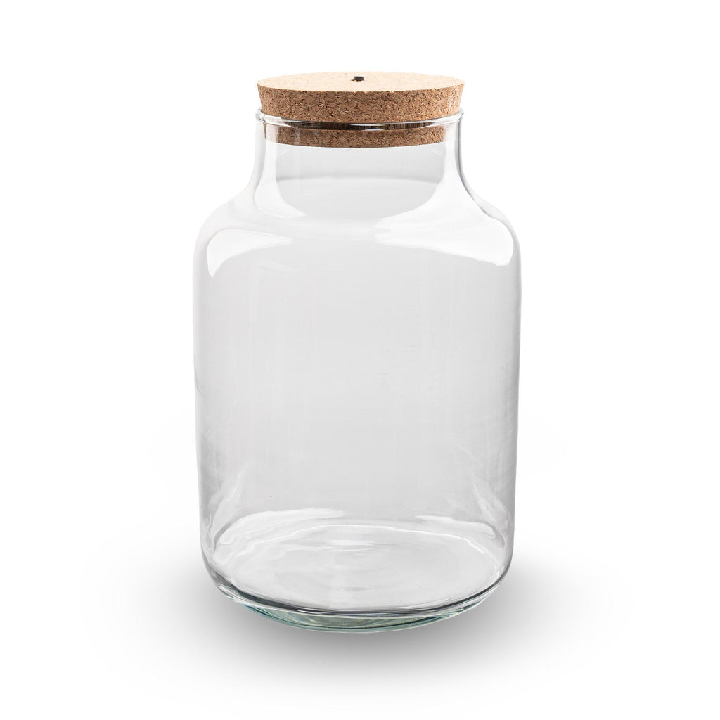 Terrarium fles met verlichting - Milky - Ø 21 cm ↑ 30 cm