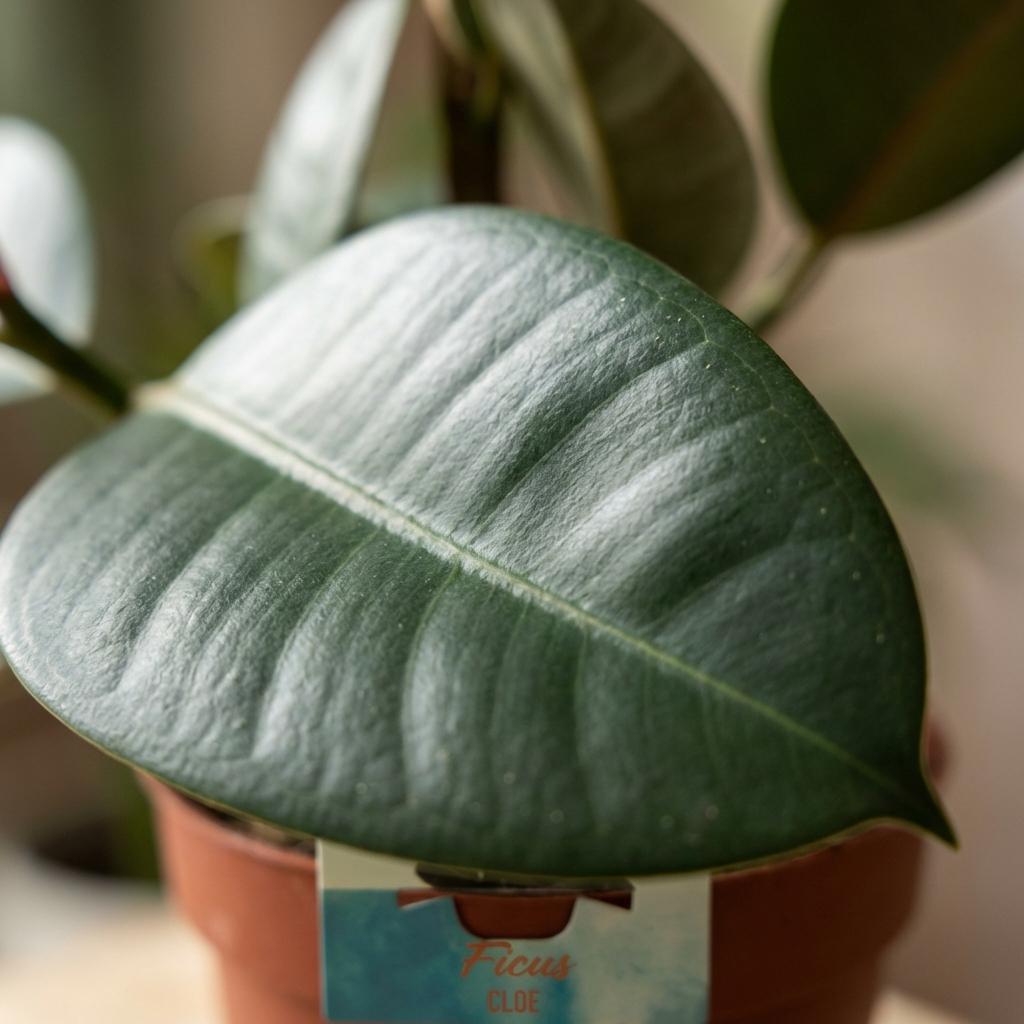 Kamerplant - Rubberplant - Ficus Elastica Cloe - Groen - Weinig onderhoud - 1 Plant - Pot 19cm - Hoogte 65cm