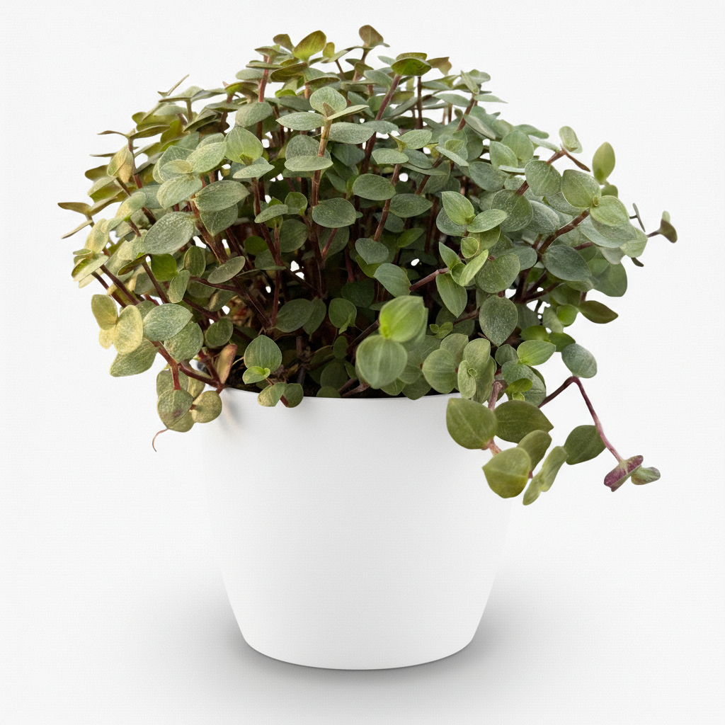 Kamerplant - Calissia repens - Kattengras - Huisdiervriendelijk - Groen - 1 Plant - met Potter Wit - Pot 12cm - Hoogte 17-20cm