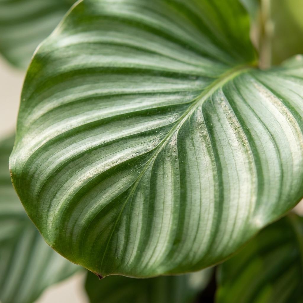 Kamerplant - Pauwenplant - Calathea Orbifolia - Groen - Weinig onderhoud - 1 Plant - Pot 21cm - Hoogte 60 - 70cm