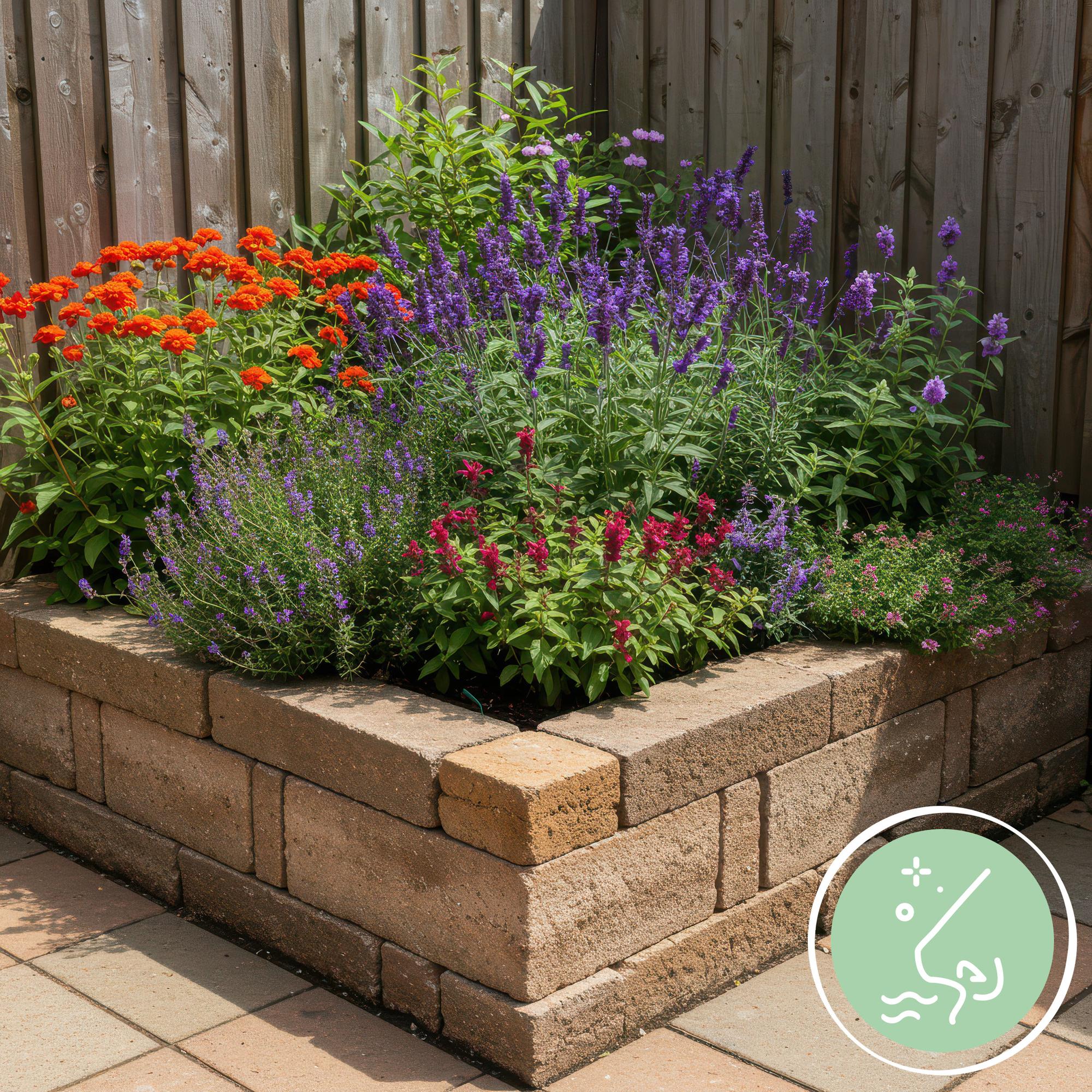 Vasteplant - Borderpakket - Geurend - Diversen - Soorten en kleuren - 6 Planten - Pot 11cm - Hoogte 15-25cm