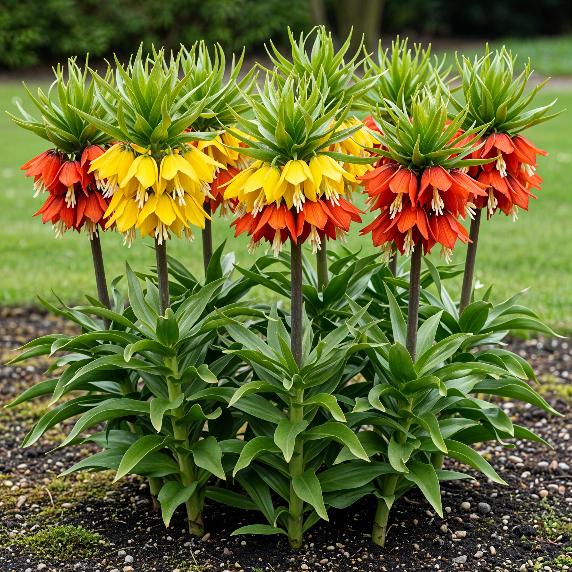 Bloembollen - Fritillaria Imperialis Mix - Kleur Geel en Oranje - 3 stuks - Bolmaat 18/20 - XXL Pack