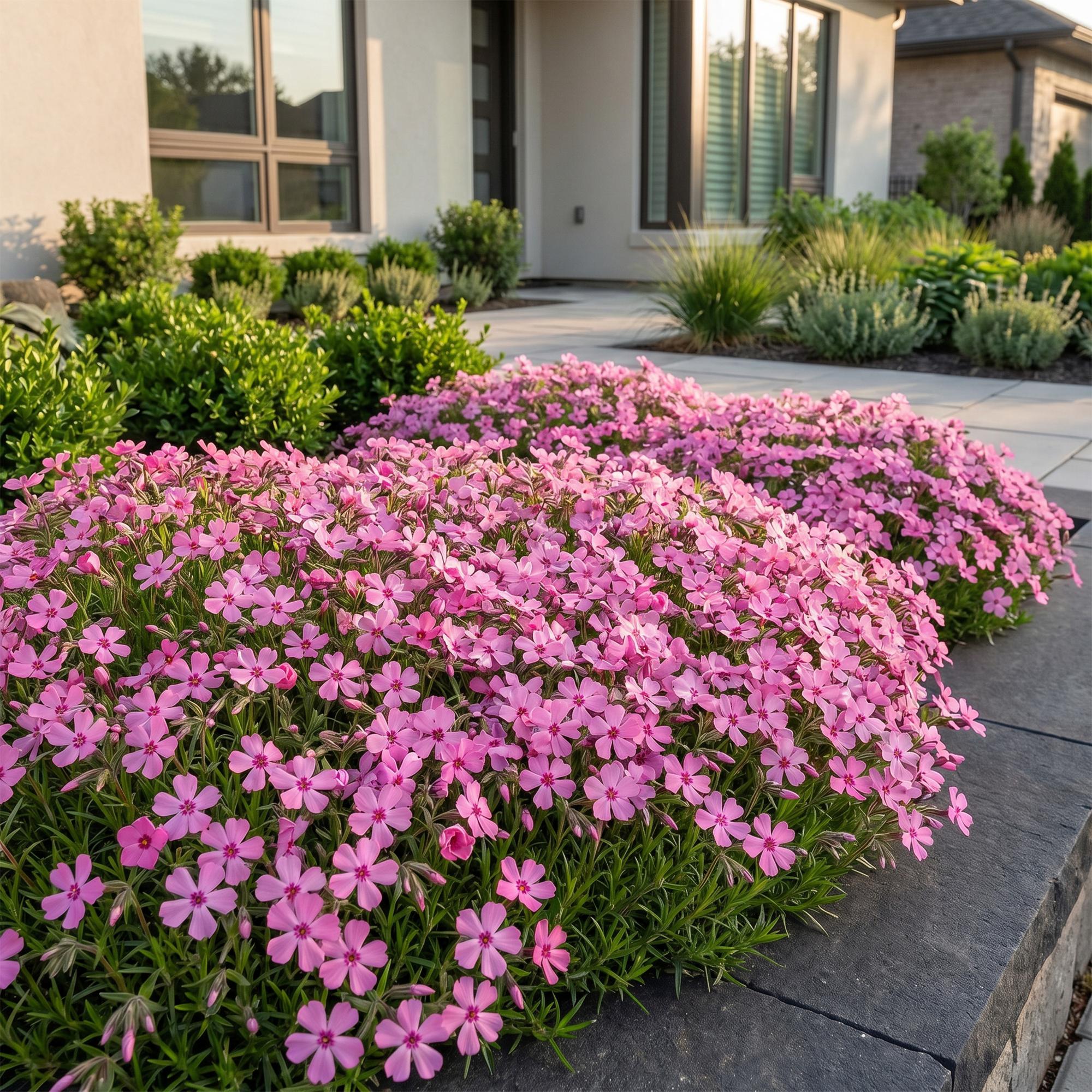Vasteplant - Phlox MacDaniel's Cushion - Vlambloem - Bodembedekkend - Donker Roze - 6 Planten - Pot 11cm - Hoogte 15-25cm