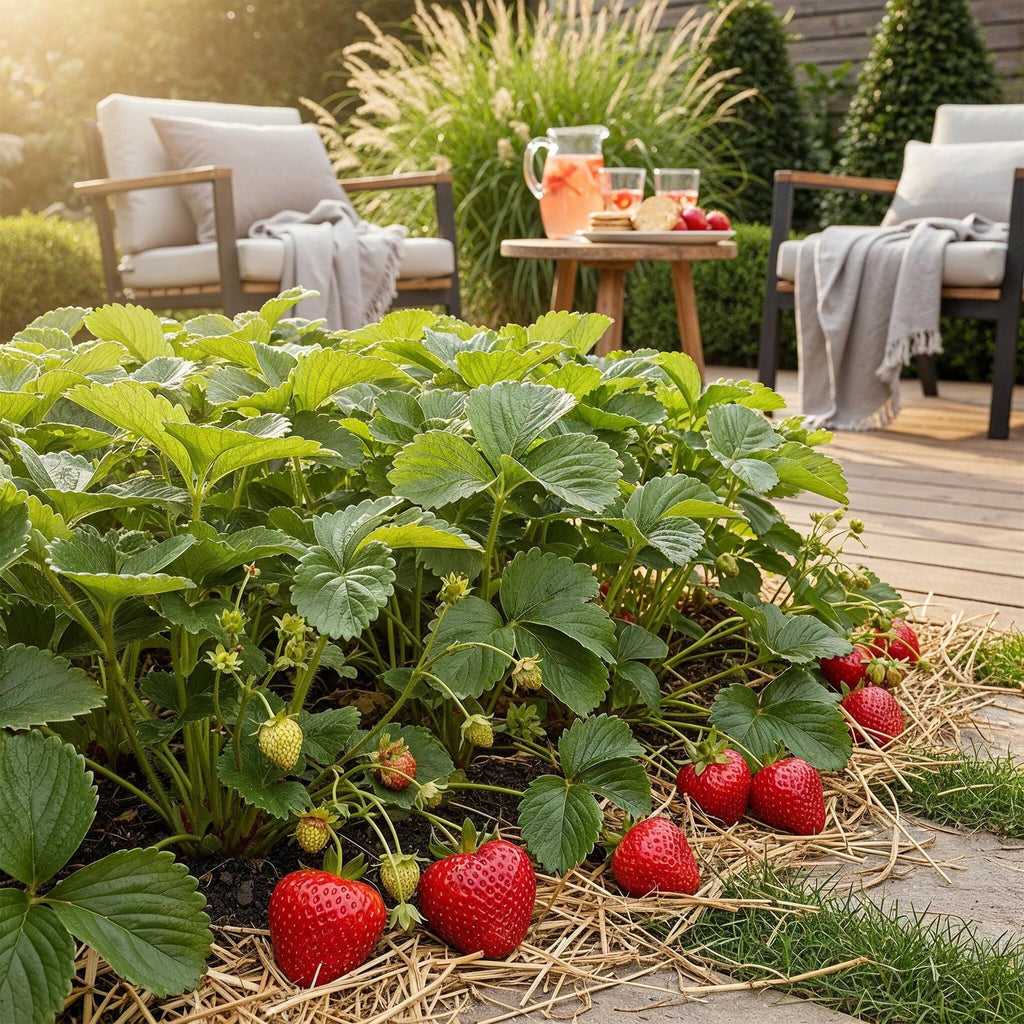Fruitplanten - Aardbei - Fragaria Elvira - Winterhard - 3 Planten - Pot 9 cm - Rode Aardbei