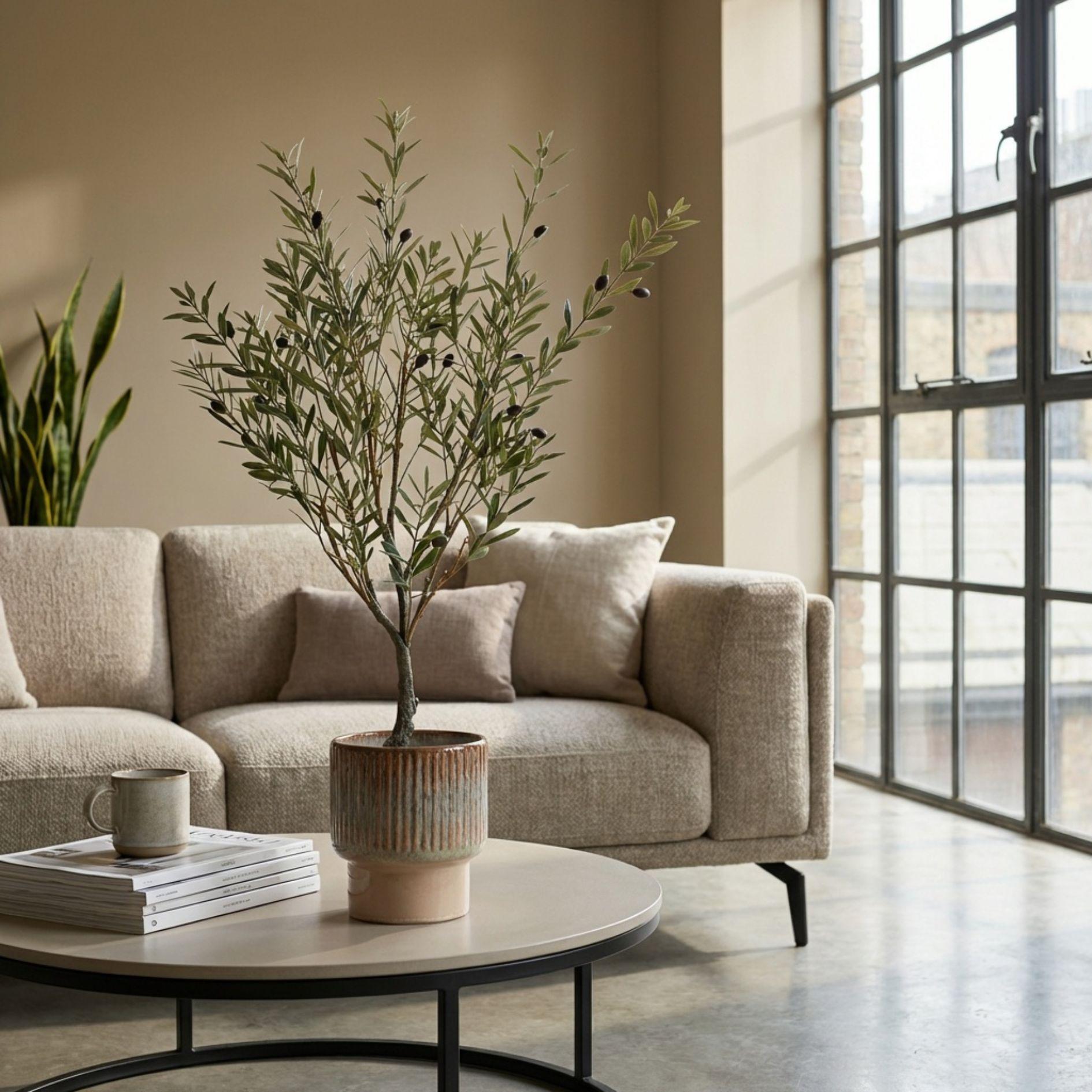 Artificial Olive tree in pot - kunstplant - UV - 90 cm
