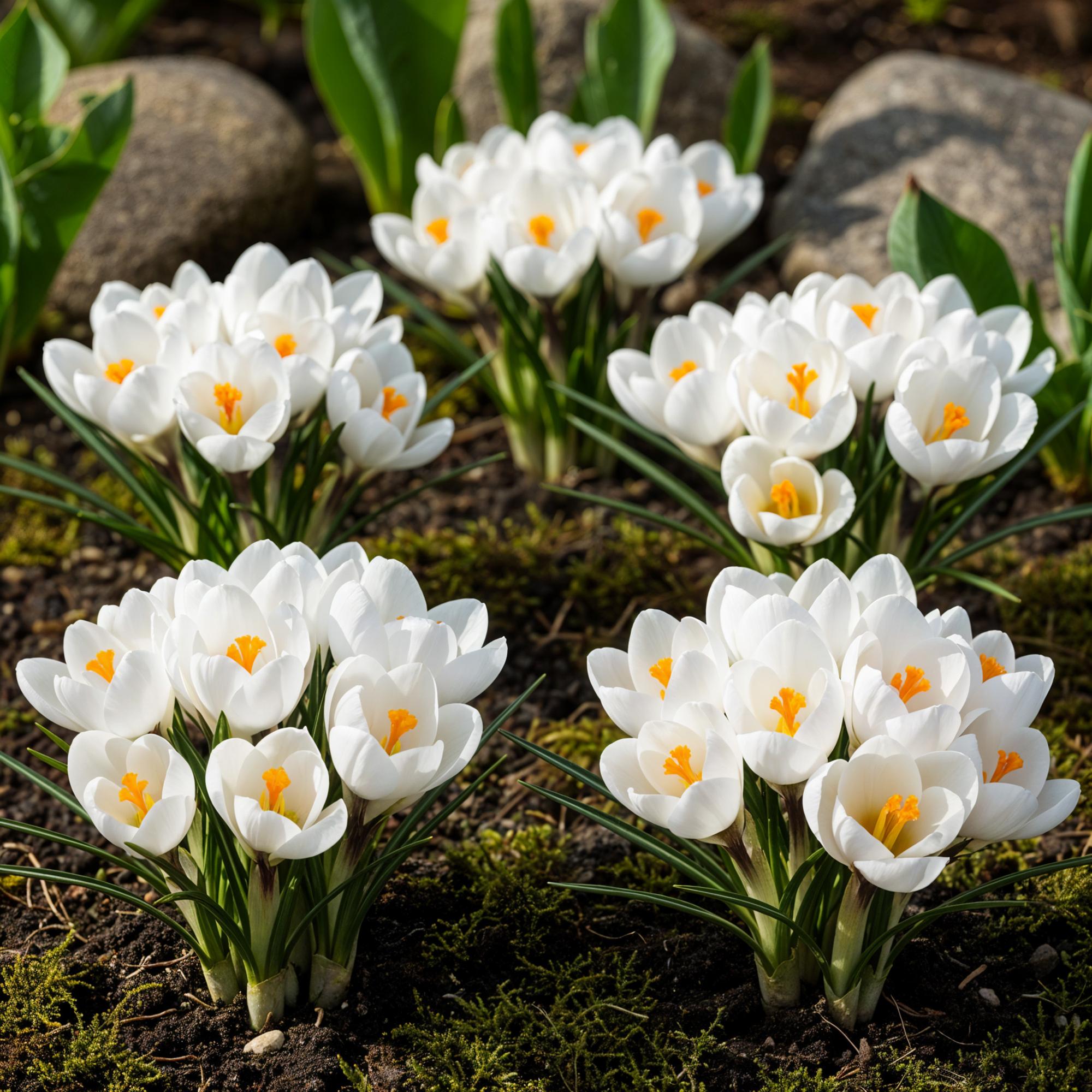 Bloembollen - Crocus White - Kleur Geel - 30 stuks - Bolmaat 7/8 - XXL Pack