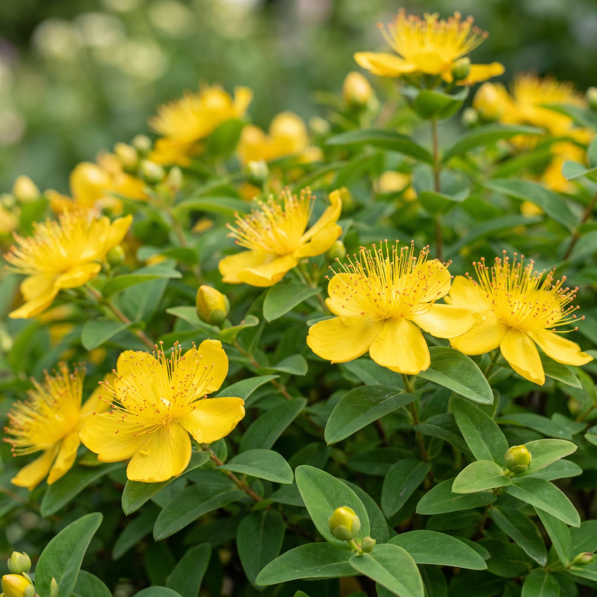 Vasteplant - Hypericum calycinum - Sint-Janskruid - Bijen- en vlinderlokkers - Geel - 6 Planten - Pot 11cm - Hoogte 15-25cm