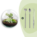DIY Planten terrarium tweedelig bolglas - Dome - Ø 20 cm ↑ 20 cm - Rake + Shovel + Tweezer