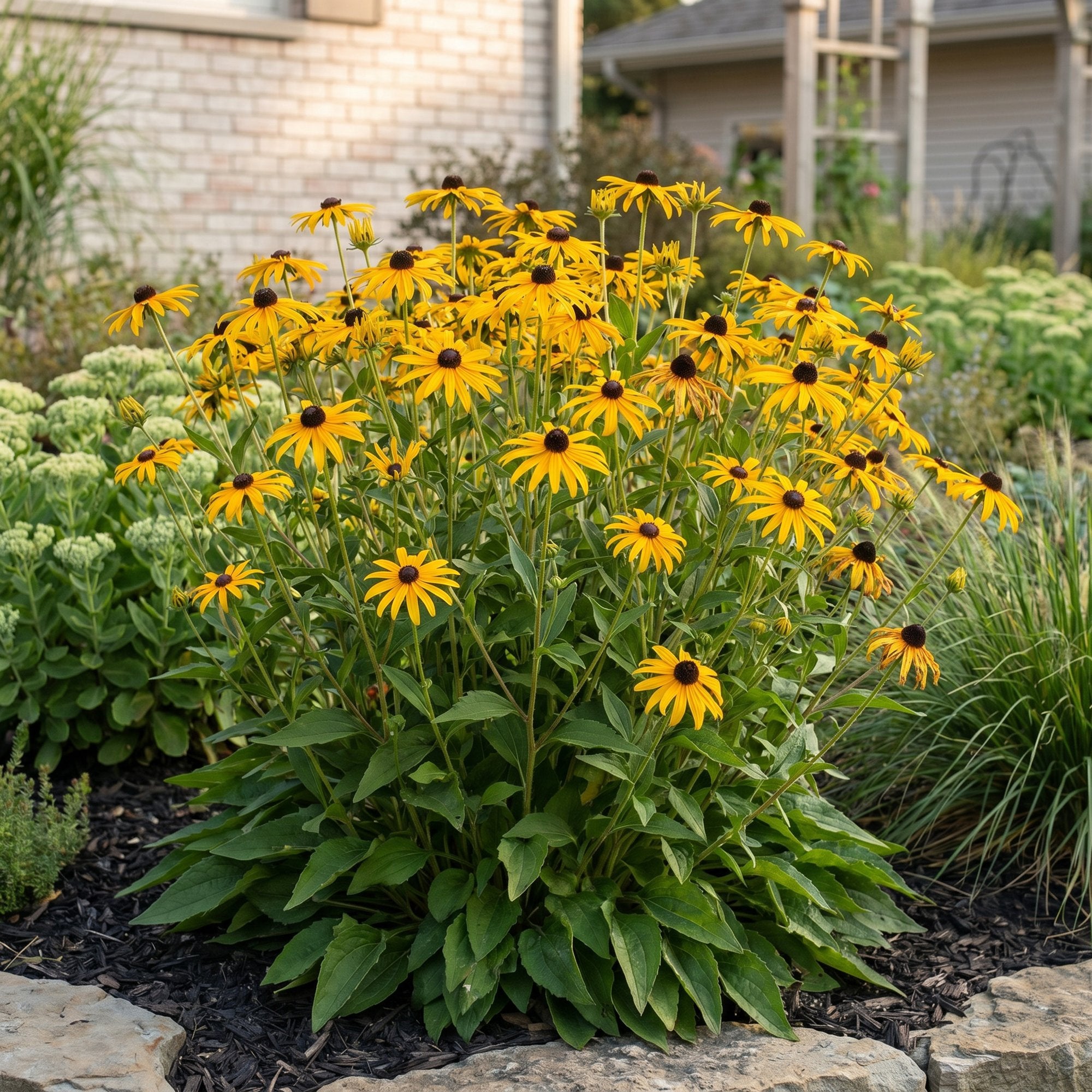 Vasteplant - Rudbeckia fulg. Goldsturm - Gele zonnehoed - Bijen- en vlinderlokkers - Geel - 1 Plant - Pot 11cm - Hoogte 15-25cm