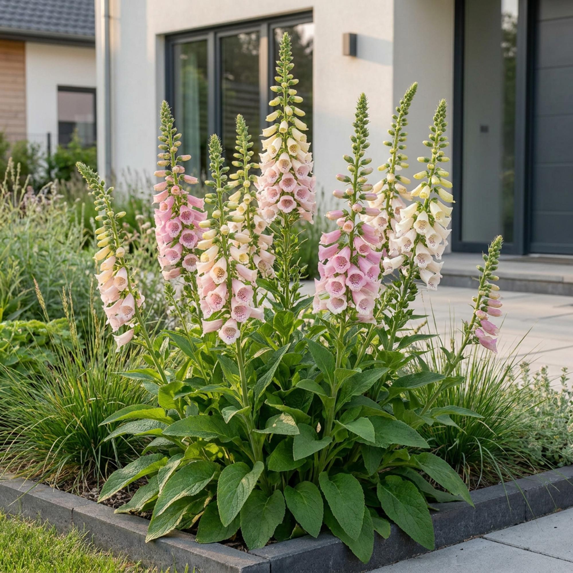 Vasteplant - Digitalis purp. Gloxiniiflora - Vingerhoedskruid - Schaduw - Wit-Roze - 6 Planten - Pot 11cm - Hoogte 15-25cm