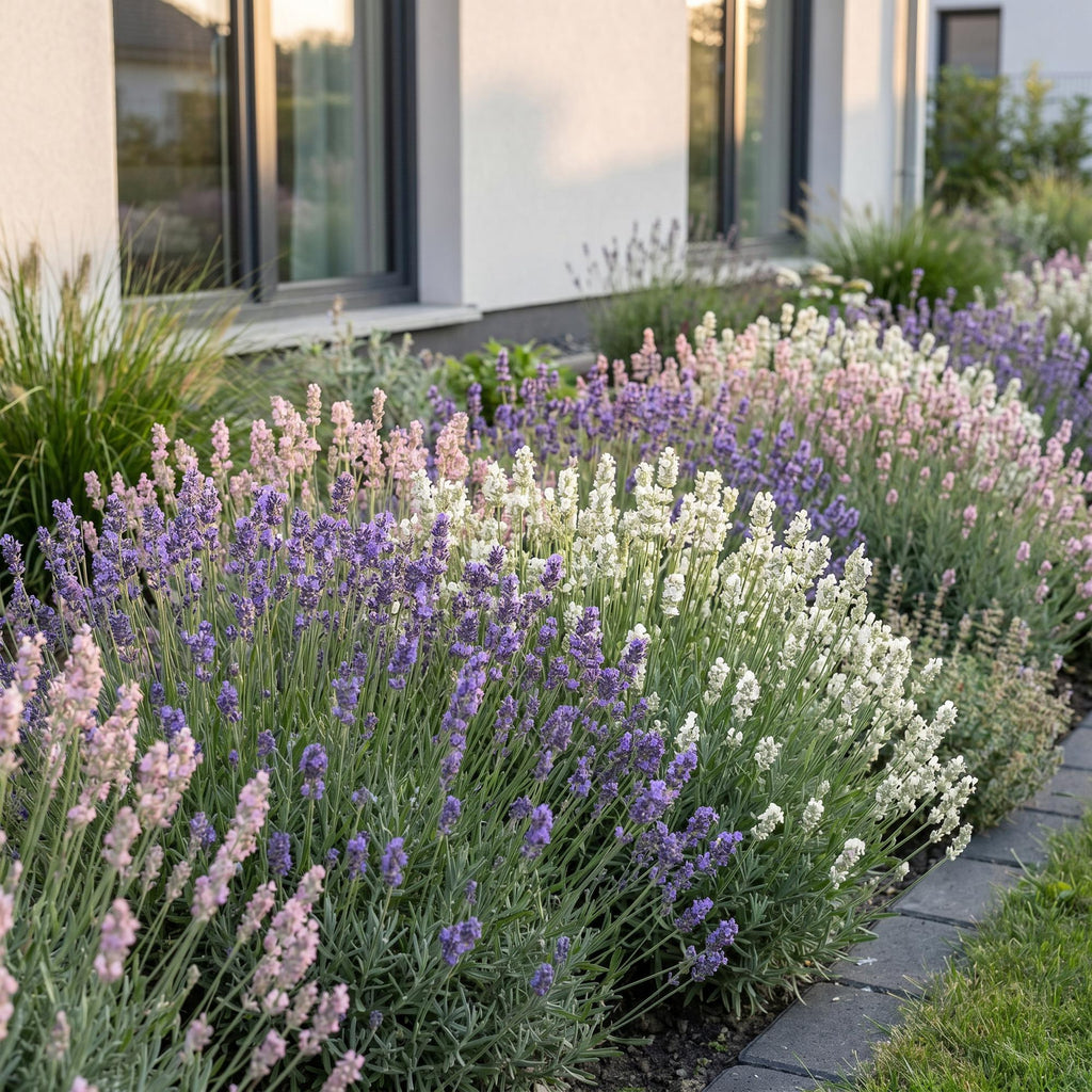 Vasteplant - Lavandula Tricolour - Lavendel - Geurend - Blauw - Roze - Wit - 6 Planten - Pot 11cm - Hoogte 15-25cm