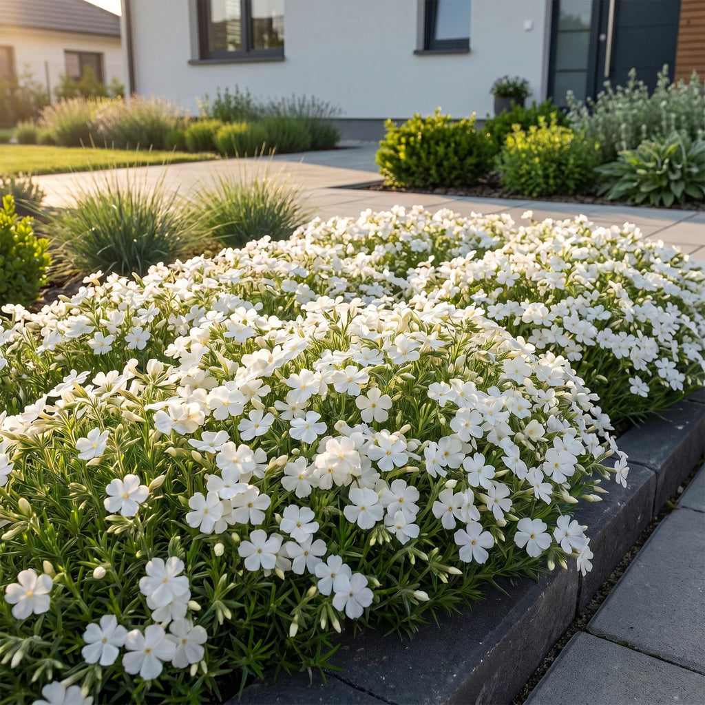 Vasteplant - Phlox Maischnee - Vlambloem - Bodembedekkend - Wit - 6 Plant - Pot 11cm - Hoogte 15-25cm