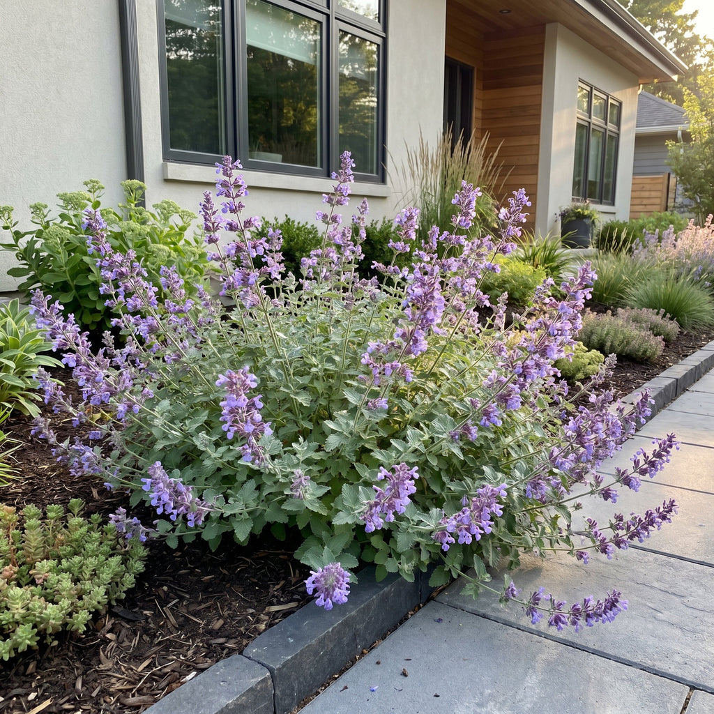 Vasteplant - Nepeta faassenii - Kattenkruid - Bijen- en vlinderlokkers - Paars - 24 Planten - Pot 11cm - Hoogte 15-25cm