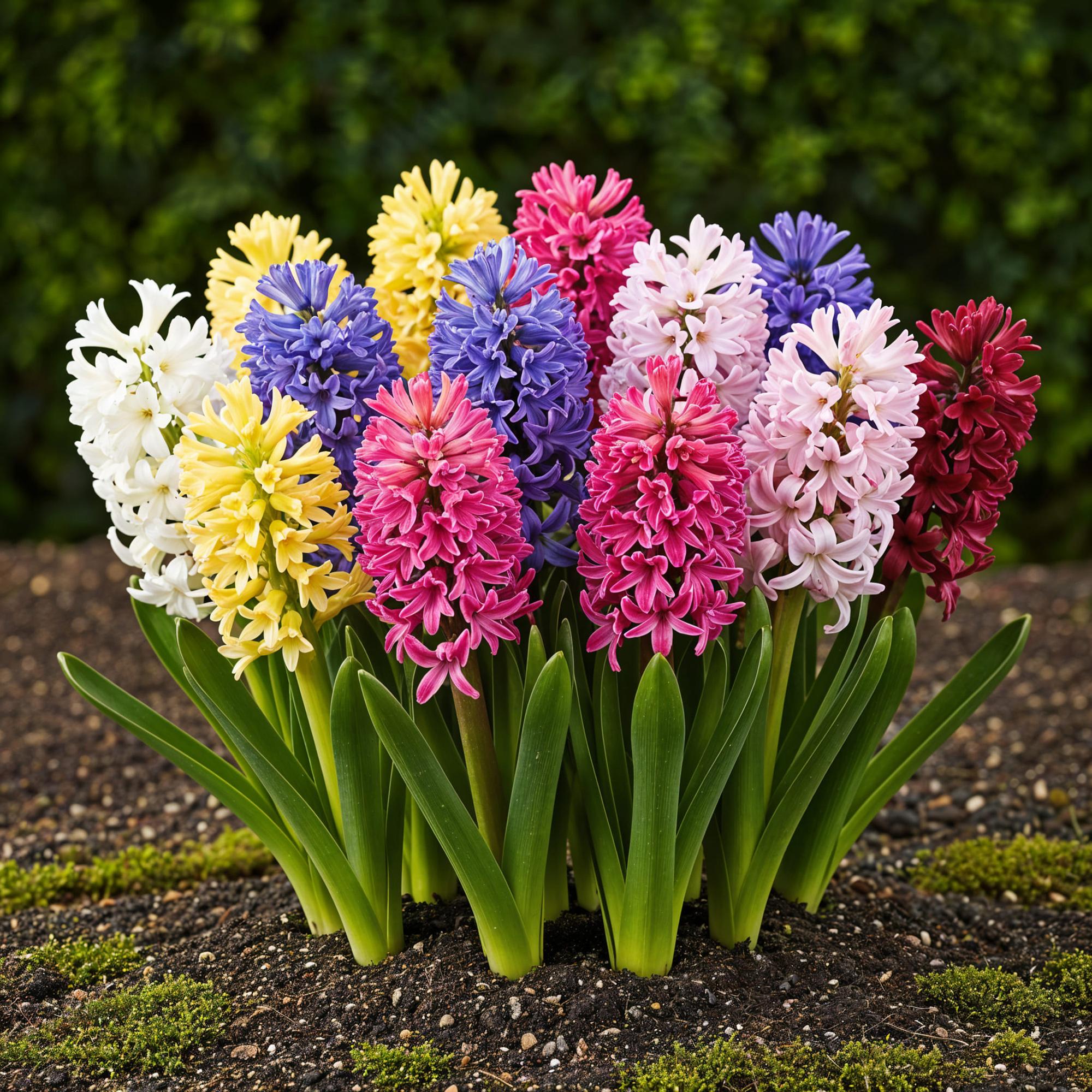 Bloembollen - Hyacinth mix - Diversen Kleuren - 10 stuks - Bolmaat 14/15 - XXL Pack