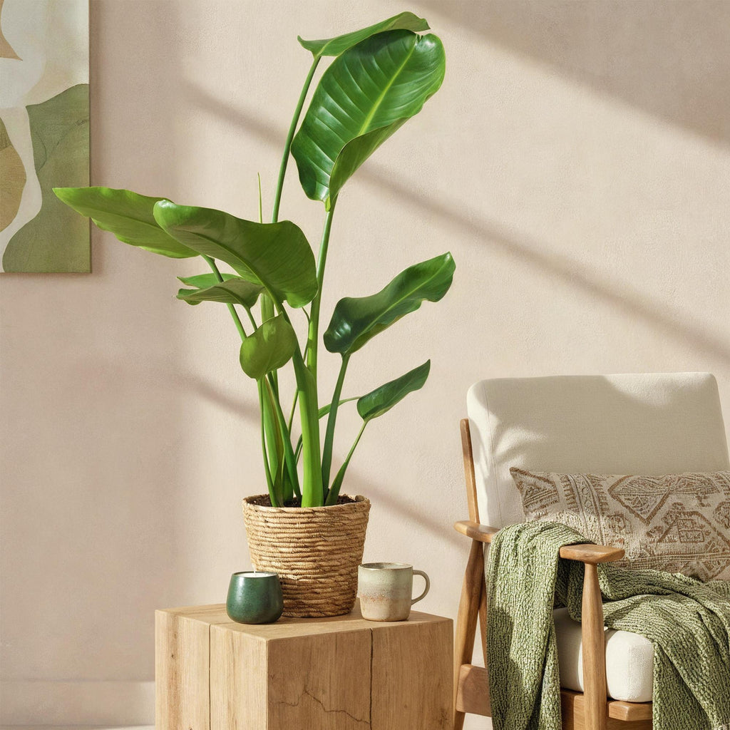 Green is... Kamerplanten - Stelitzia Nicolai - Paradijsvogelbloem - Weinig onderhoud - Groen - 2 Planten - Pot 17cm - Hoogte 70-90cm