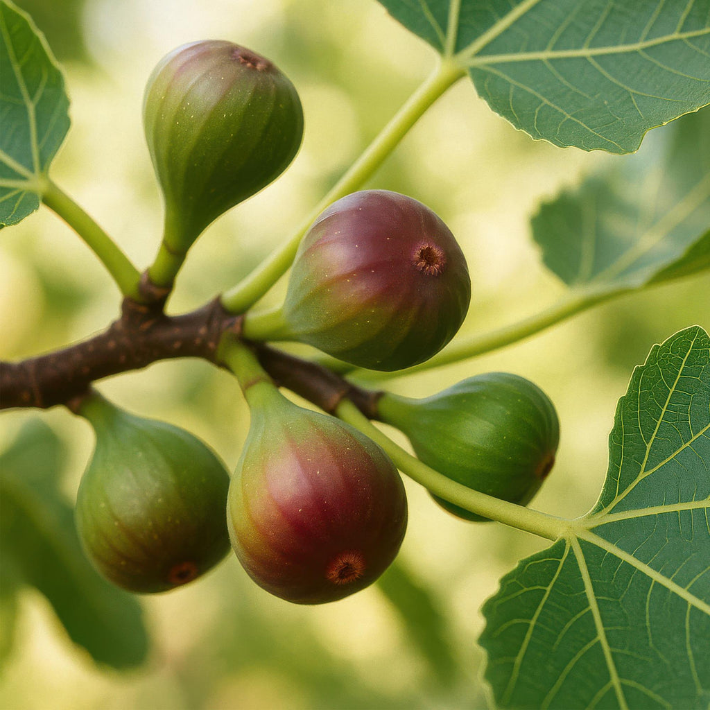 Fruitplant - Ficus caria Little miss Figgy - Vijgenboom - Winterhard - Rode Vrucht - 2 Planten - Pot 15cm - Hoogte 50cm