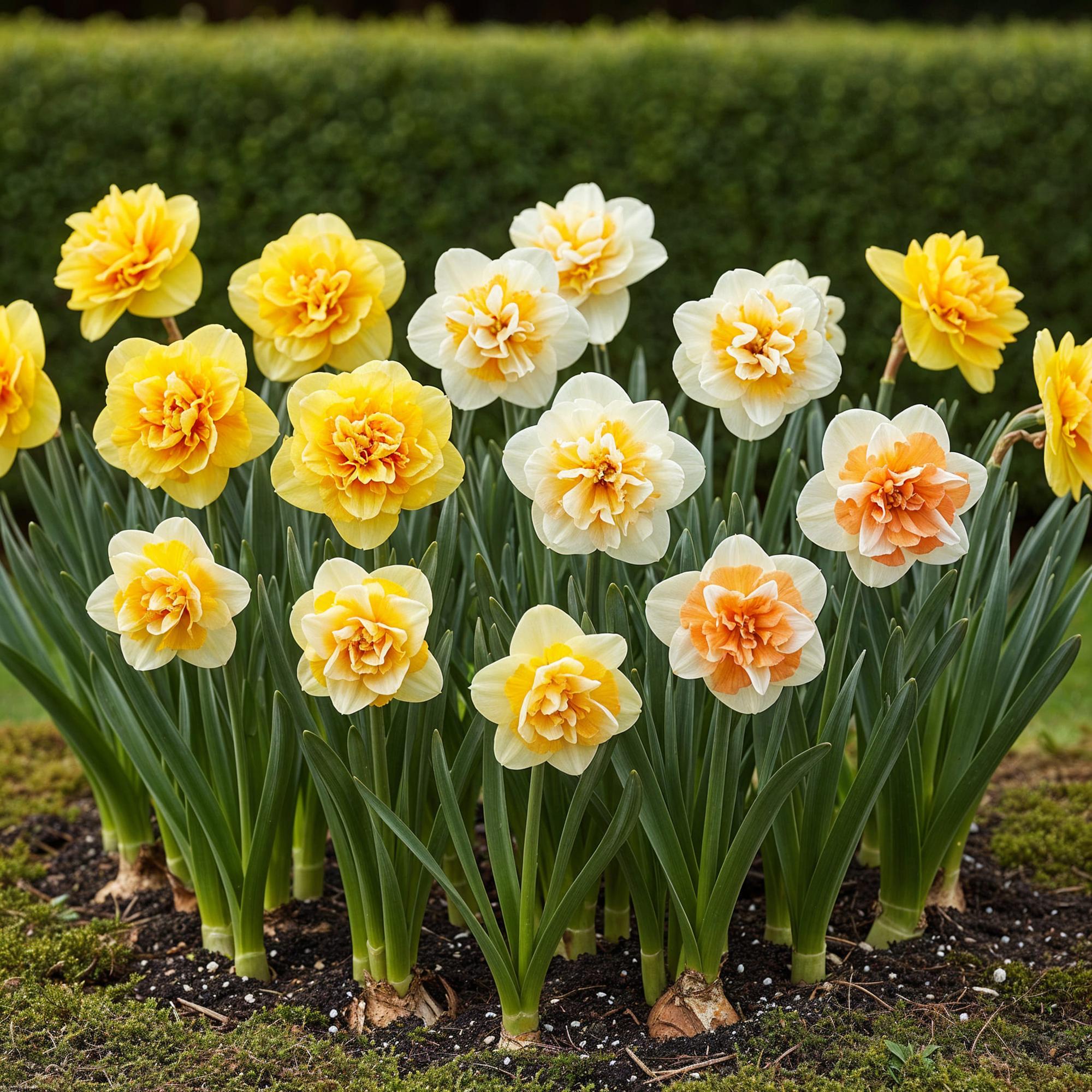 Bloembollen - Narcis Double mix - Kleur Geel en Wit - 10 stuks - Bolmaat 12/14 - XXL Pack