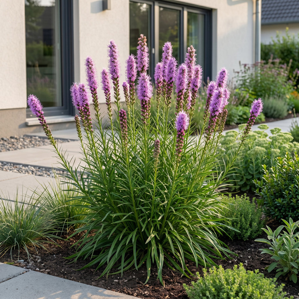 Vasteplant - Liatris spicata - Lampenkruid - Bijen- en vlinderlokkers - Paars - 12 Planten - Pot 11cm - Hoogte 15-25cm