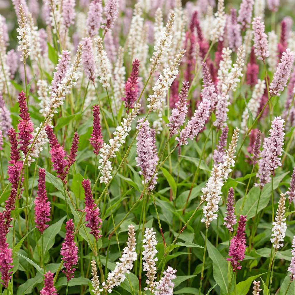 Vasteplant - Persicaria Tricolour - Duizendknoop - Schaduw - Rood - Roze - Wit - 24 Planten - Pot 11cm - Hoogte 15-25cm