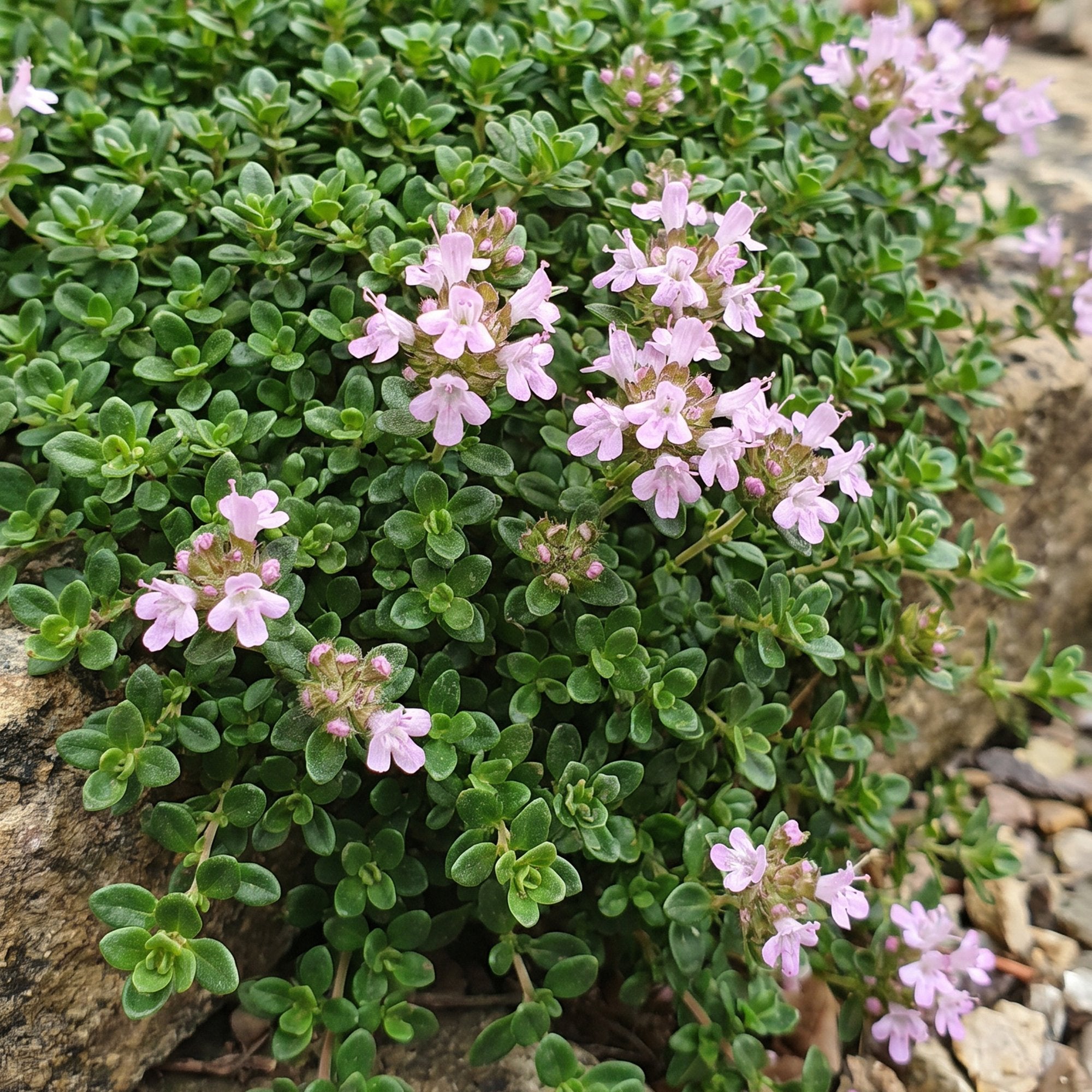 Vasteplant - Thymus praecox Minor - KruipTijm - Geurend - Roze - 1 Plant - Pot 11cm - Hoogte 15-25cm