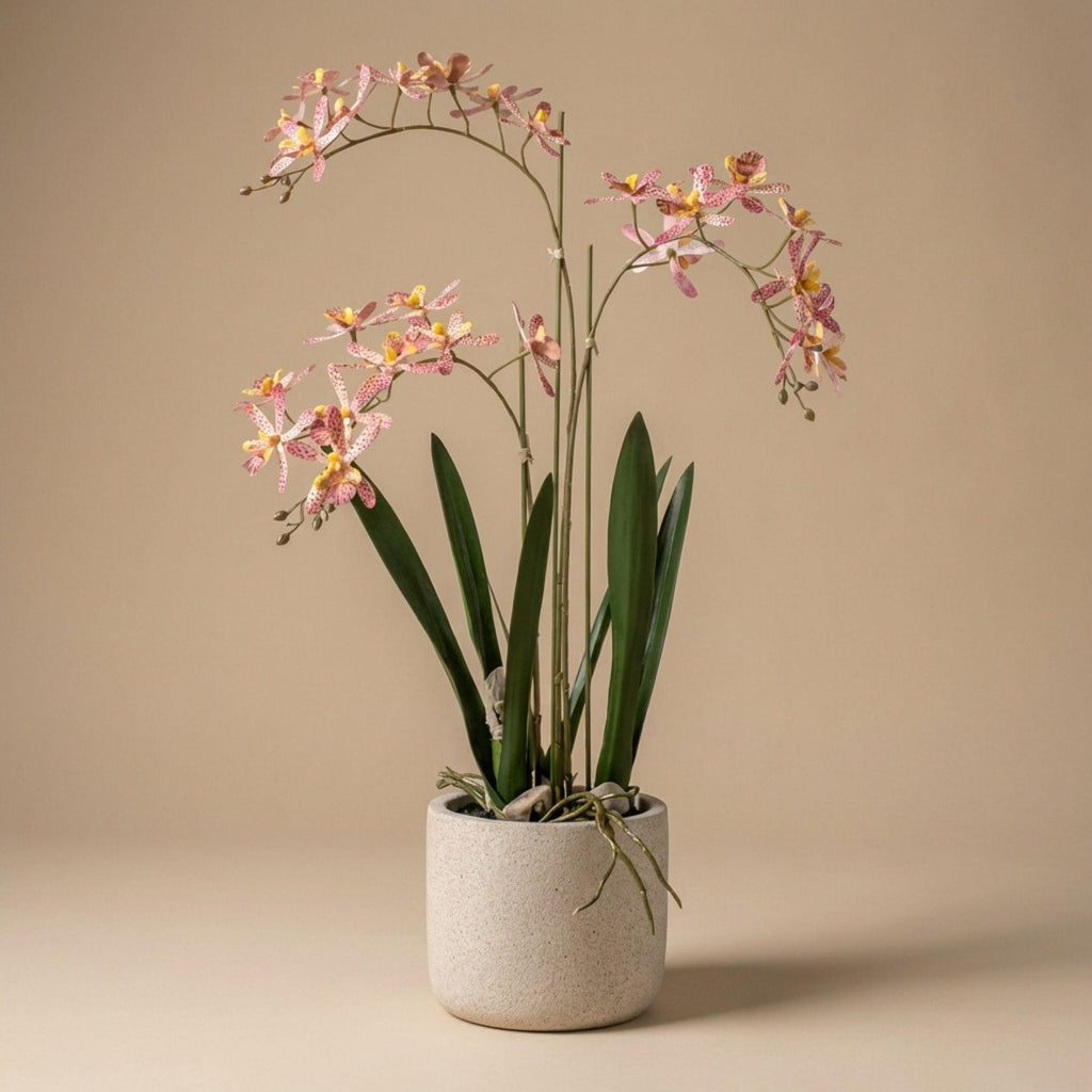 Renanthera Orchidee Roze in pot - 56 cm - Kunstplant