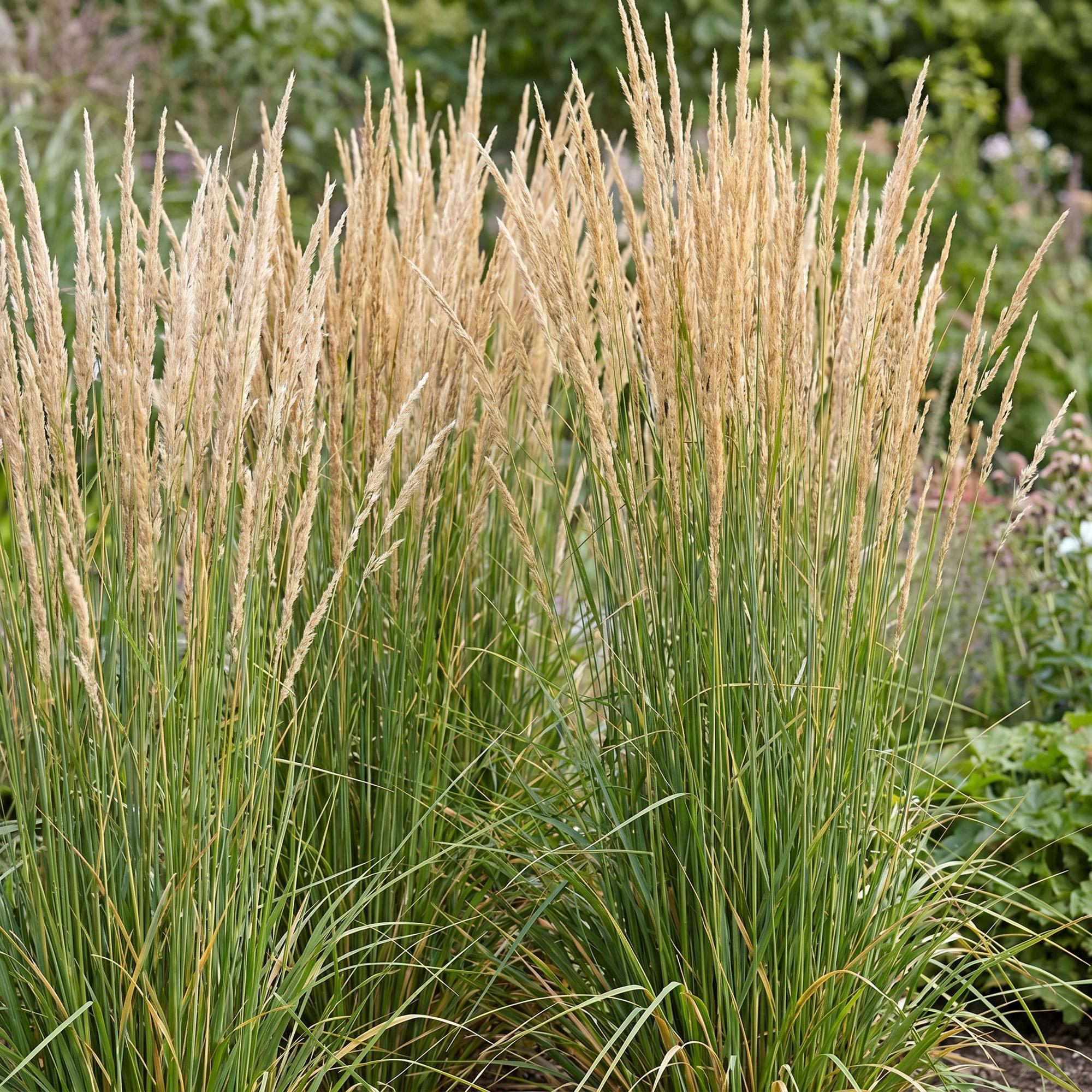 Grassen - Calamagrostis Karl Foerster - Struisriet - Met Pluim - Groen - 6 Planten - Pot 11cm - Hoogte 15-25cm