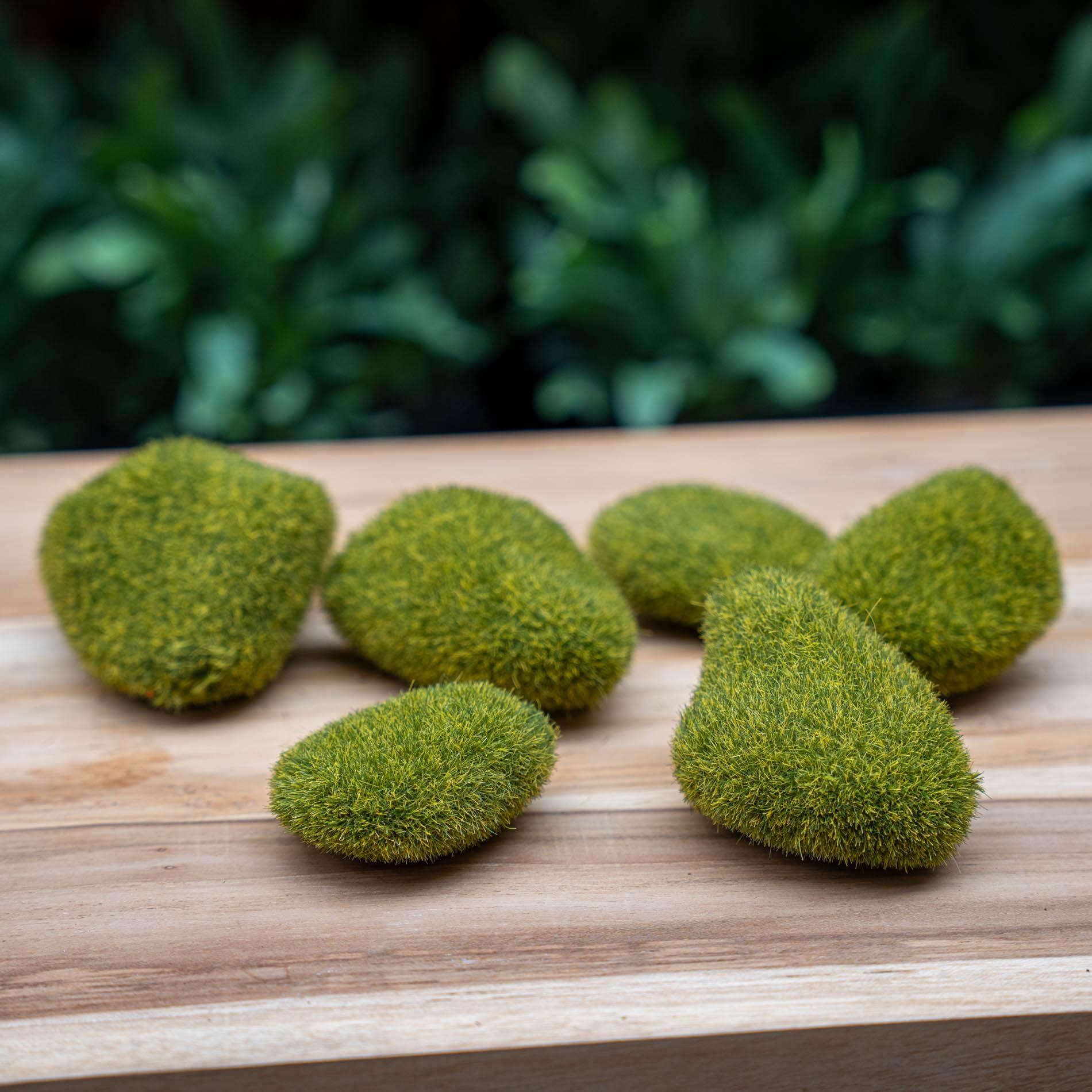 Moss stone green x6 in bag