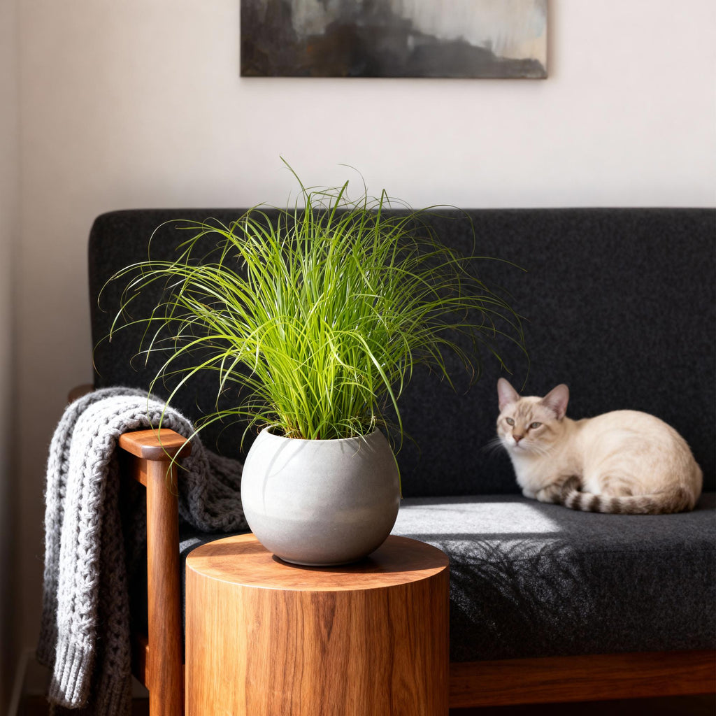 Kamerplant - Cyperus alternifolius Zumula - Kattengras - Huisdiervriendelijke Plant - Groen - 1 Plant - Pot 12cm - Hoogte 20cm