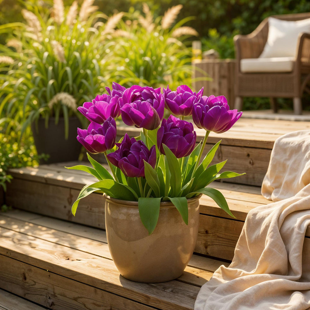 Bloembollen - Tulp Double Lilac - Kleur Paars - 50 stuks - Bolmaat 11/12 - XXL Pack