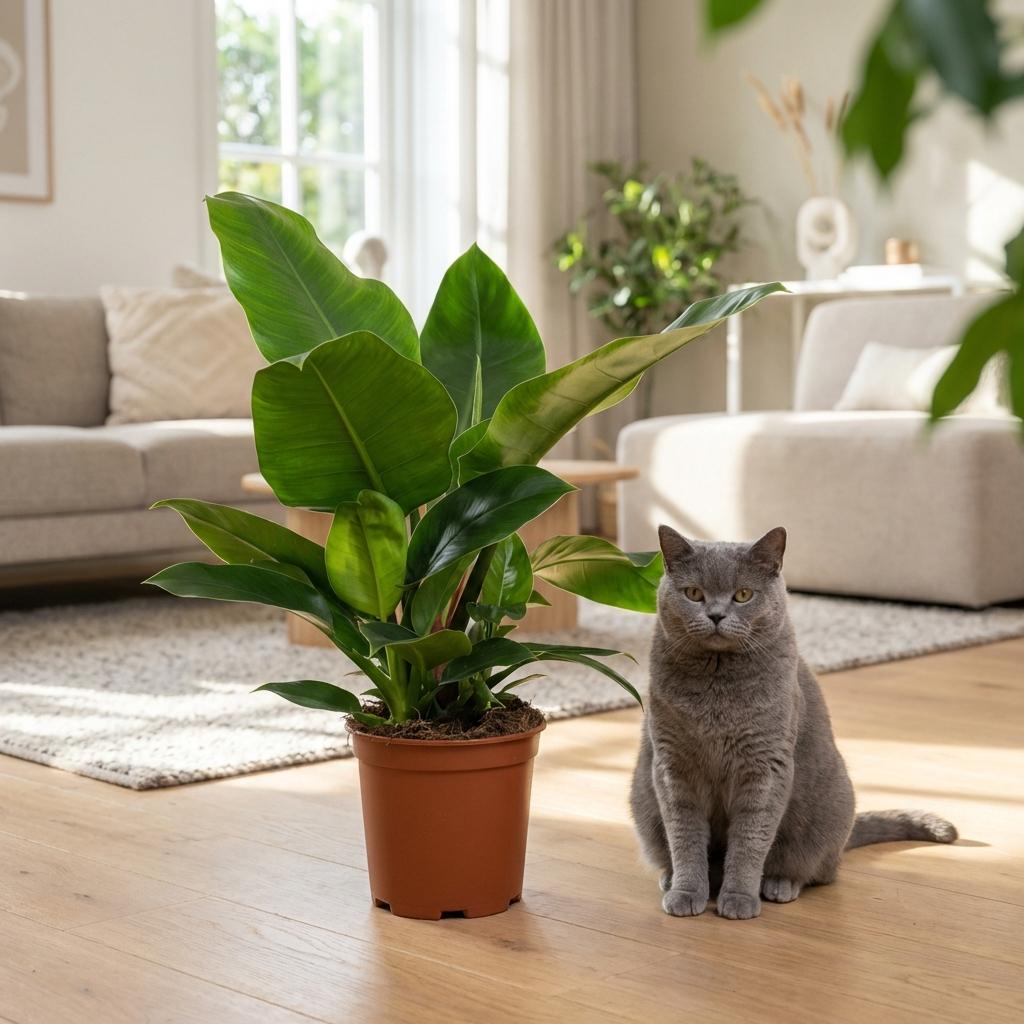 Kamerplant - Philodendron - Philodendron Imperial Green - Groen - Weinig onderhoud - 1 Plant - Pot 19cm - Hoogte 65cm