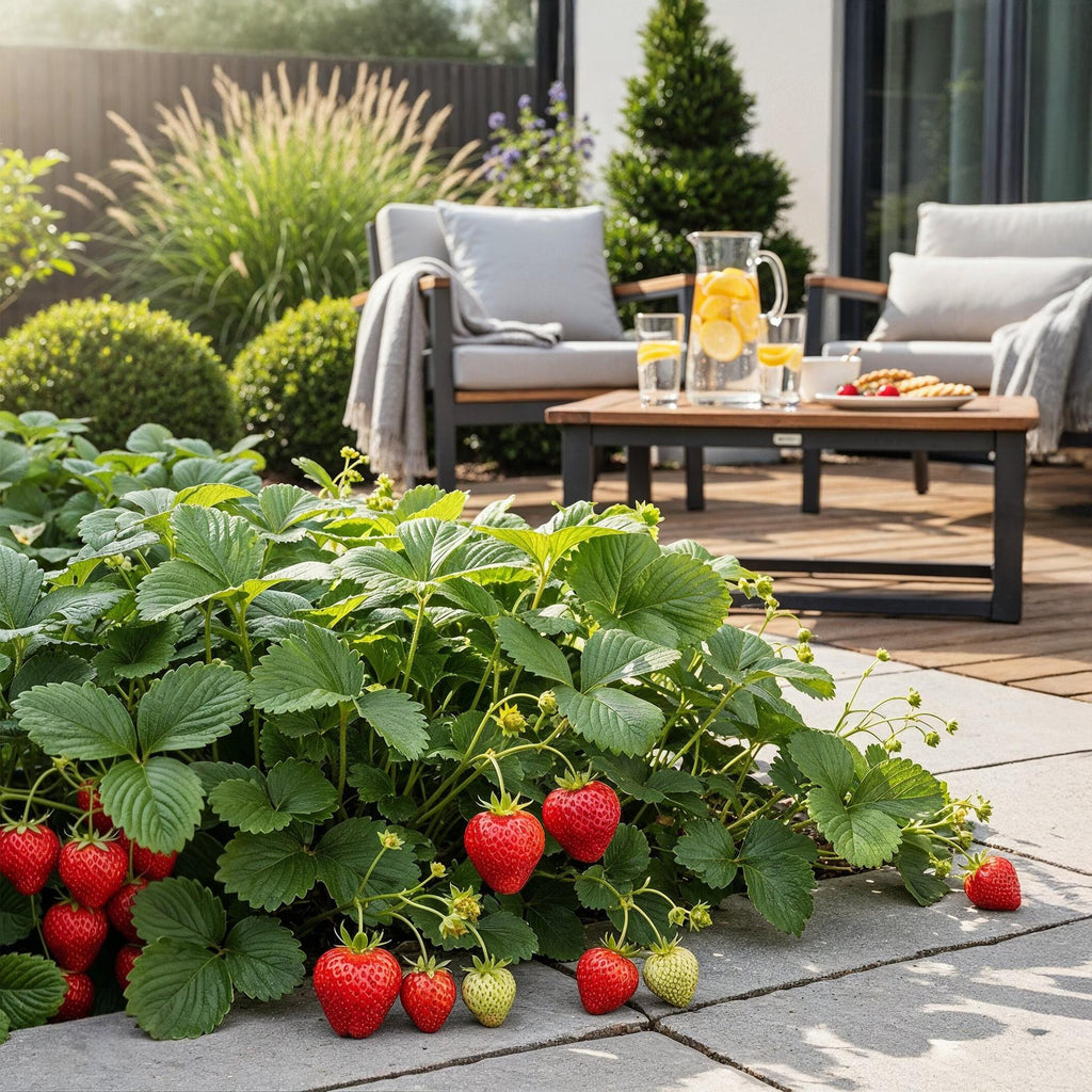 Fruitplanten - Aardbei - Fragaria Elsanta - Winterhard - 6 Planten - Pot 9 cm - Rode Aardbei