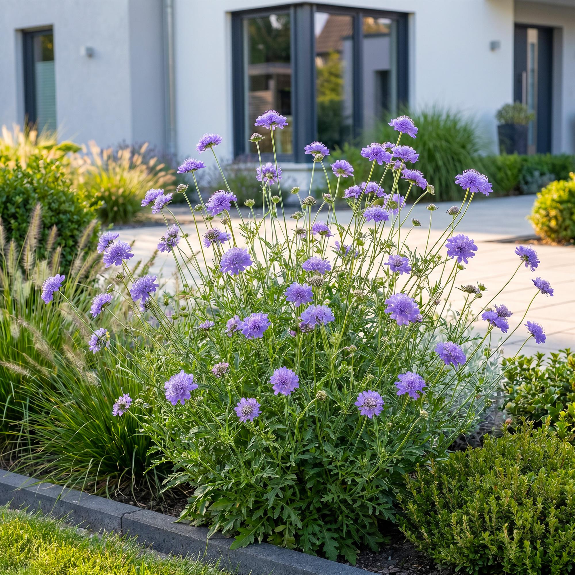 Vasteplant - Scabiosa col. Butterfly Blue - Duifkruid - Bijen en Vlinderlokkers - Paars - 1 Plant - Pot 11cm - Hoogte 15-25cm