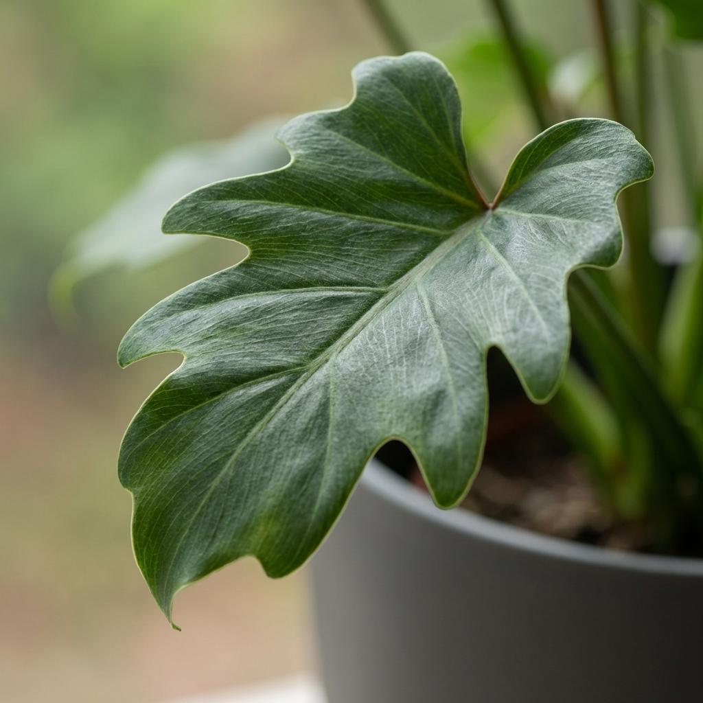 Kamerplant - Philodendron - Philodendron Xanadu - Groen - Weinig onderhoud - 1 Plant - met Potter Grijs - Pot 19cm - Hoogte 60cm