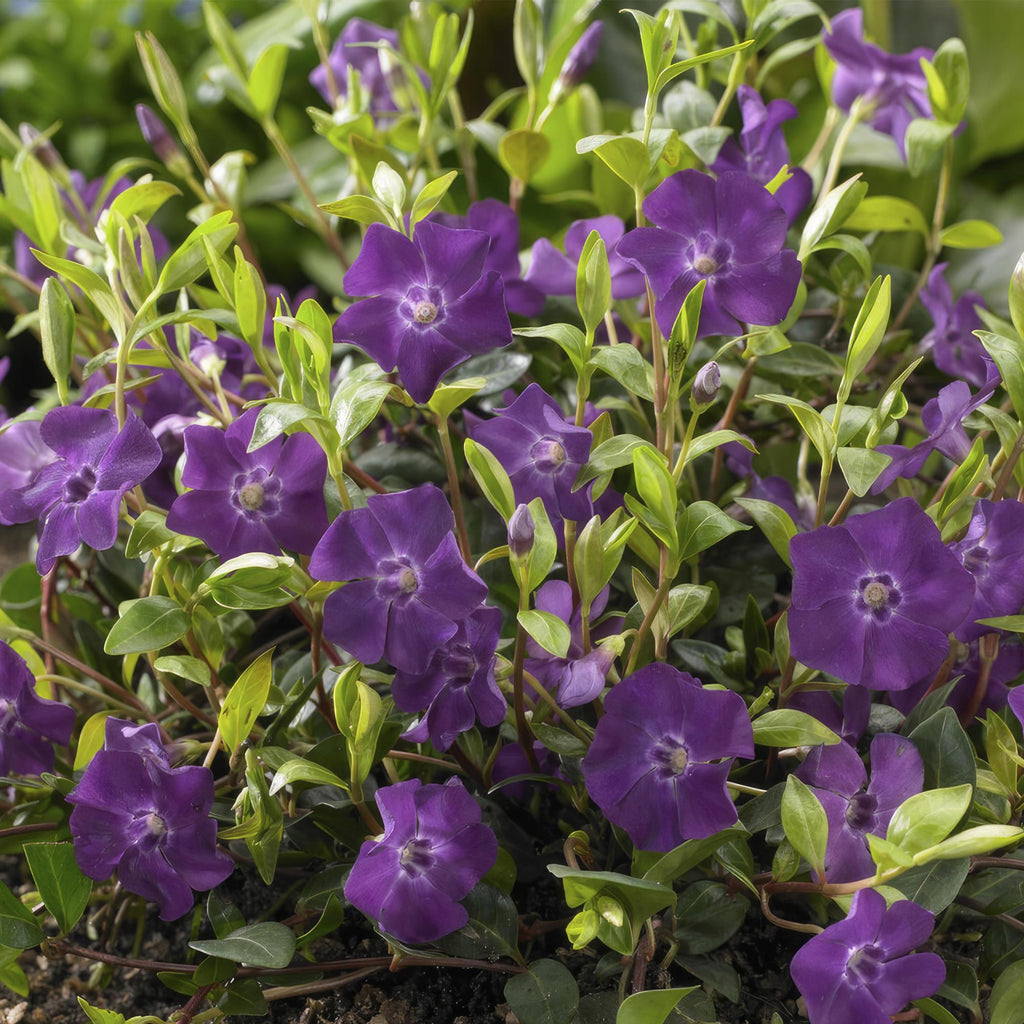 48x Vinca minor 'Atropurpurea', - ↕10-25cm - Ø9cm