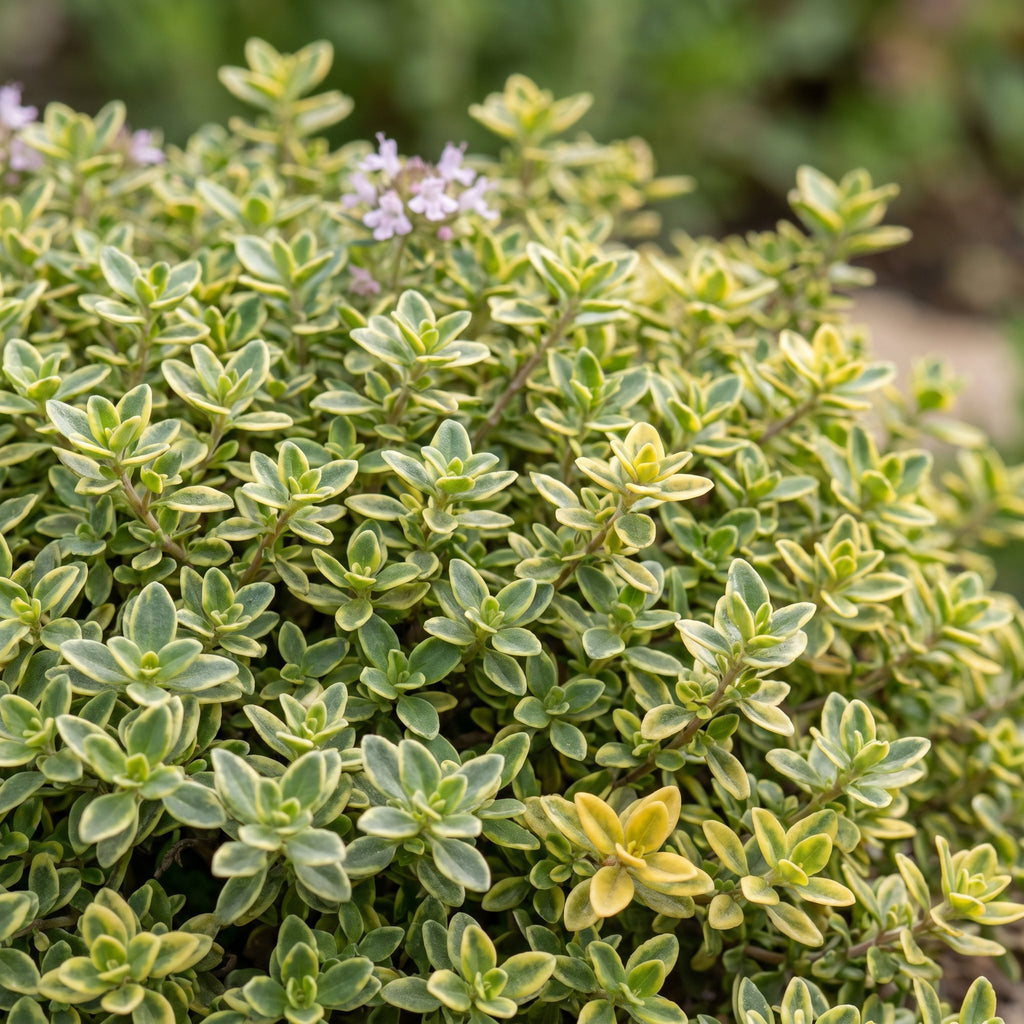 Vasteplant - Thymus citr. Sambesi - Citroentijm - Geurend - Geel - 24 Planten - Pot 11cm - Hoogte 15-25cm