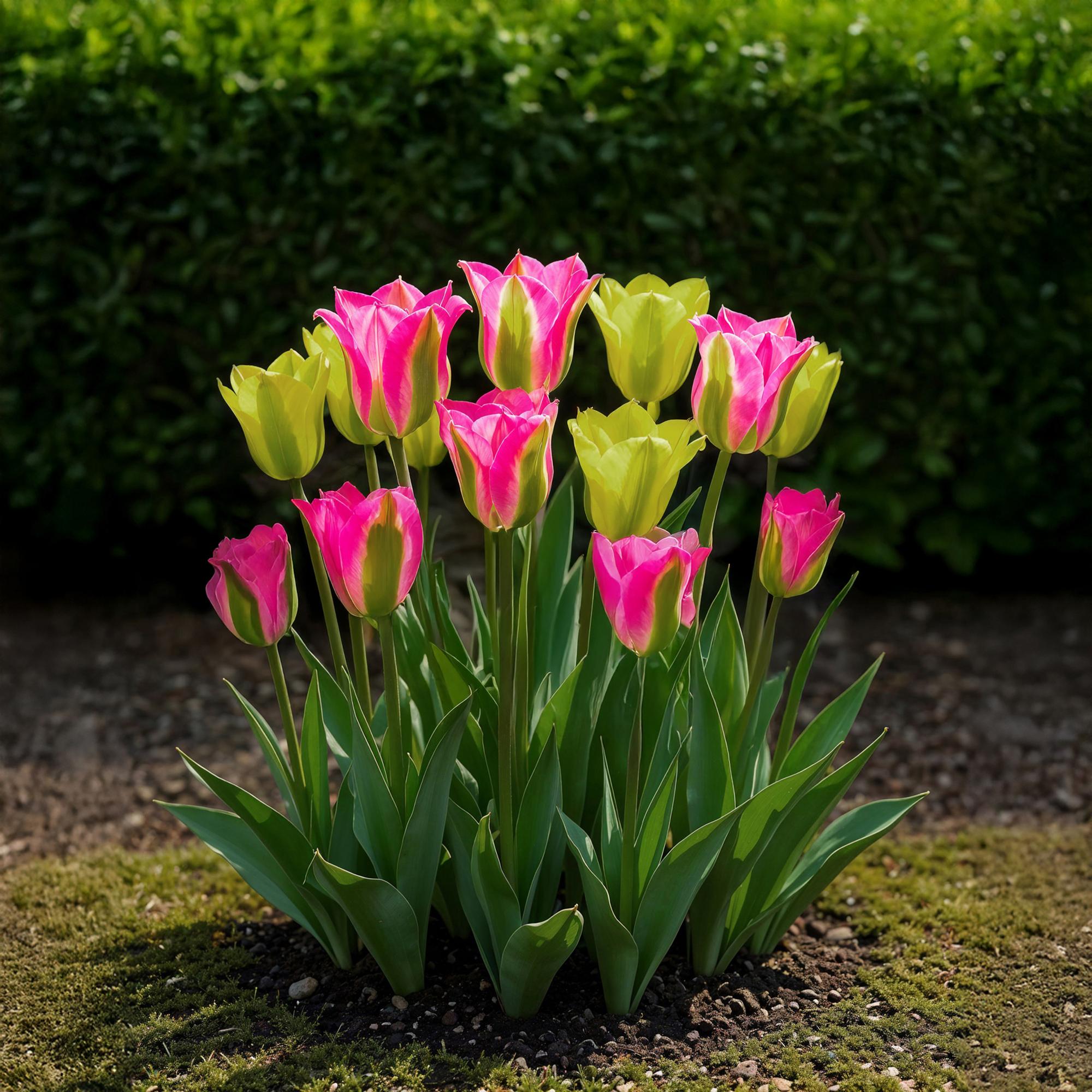 Bloembollen - Tulp Strawberry Lemonade - Diversen Kleuren - 12 stuks - Bolmaat 11/12 - XXL Pack